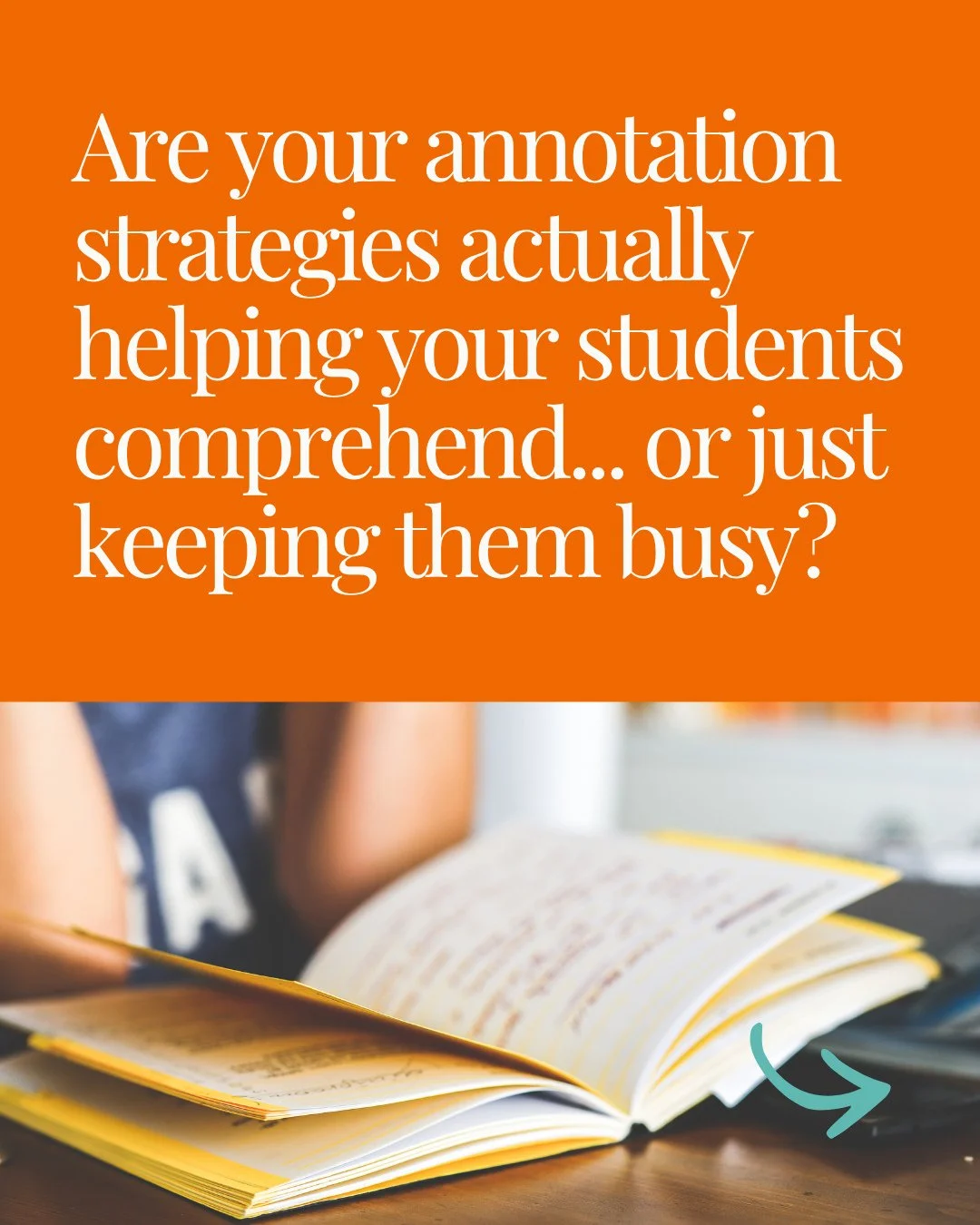 Ever had students come back with fifty Post-it notes for their "annotations" or highlighter explosion over the entire page after reading a passage and then ask, "What do we do with all of this now?"⁠
⁠
And then you look at it, and