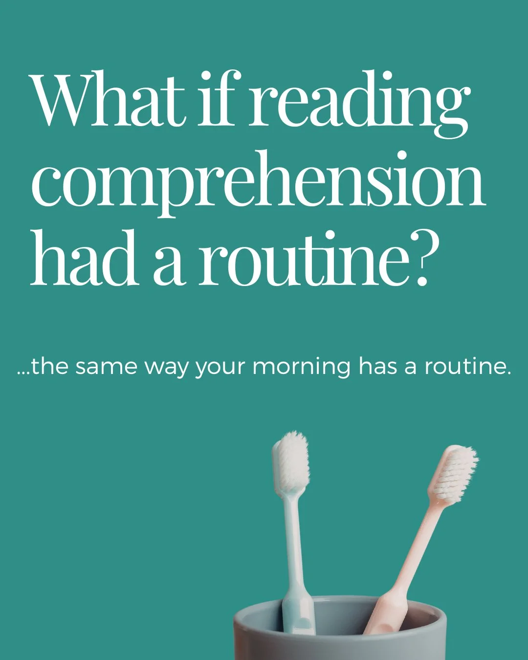 So I had a dentist appointment this morning, and it got me thinking about daily routines. You know the morning routine, the evening routine (which I have to be honest, I'm obsessed with.)⁠
⁠
So bear with me and take a second to think about your morni