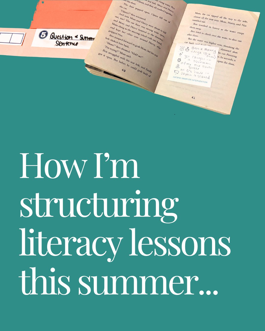 This summer, I&rsquo;m working with a few students who needed a slight shift from our typical structured literacy lesson framework.⁠
⁠
They needed the opportunity to really see how those skills actually show up in real reading.⁠
⁠
So for these studen