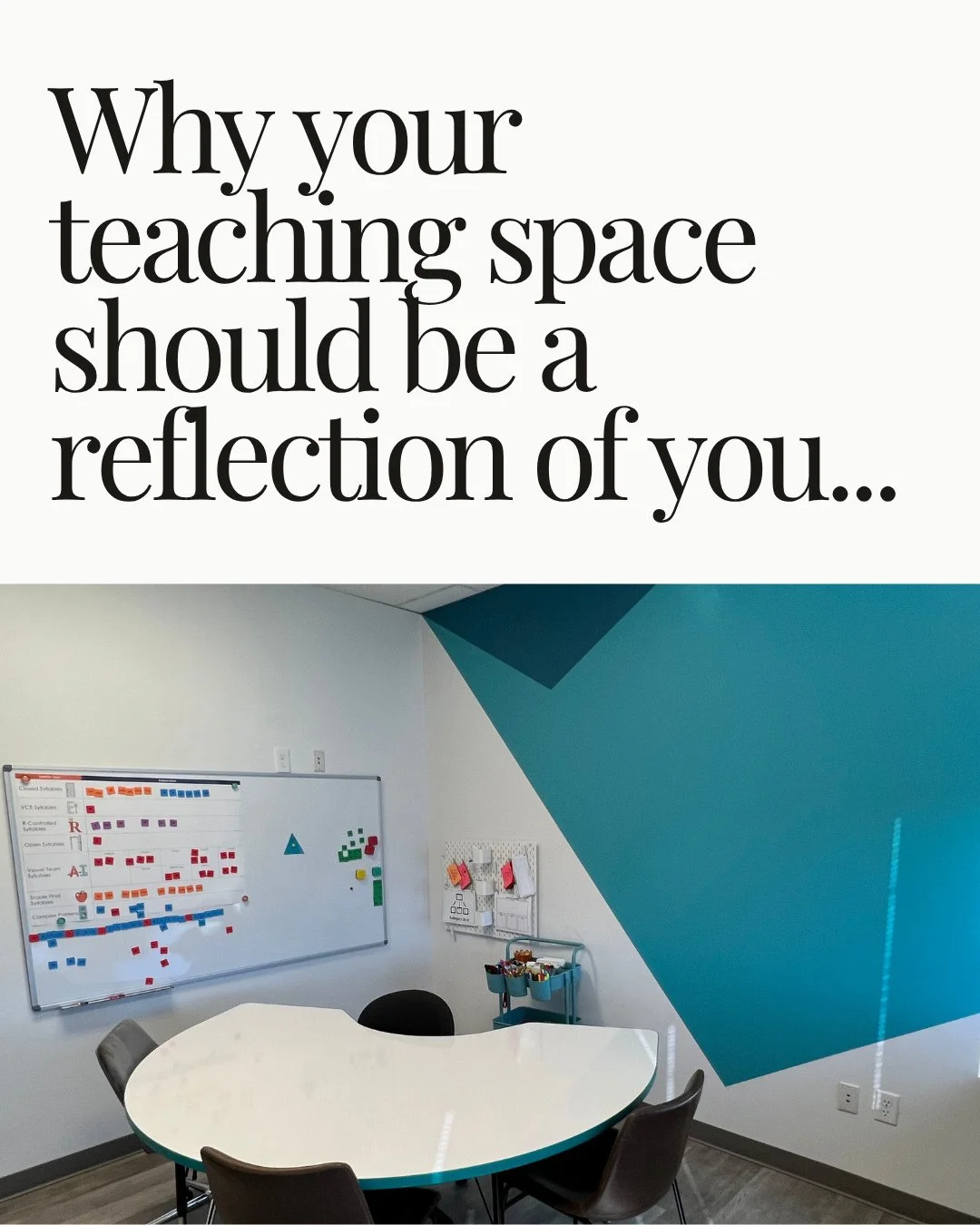 Natalie Pryor built a studio on the Sunshine Coast that has mini trampolines, obstacle courses, and cave reading sessions under the table. Ours looks a little different. But both spaces were built asking the same question: what does this space say to