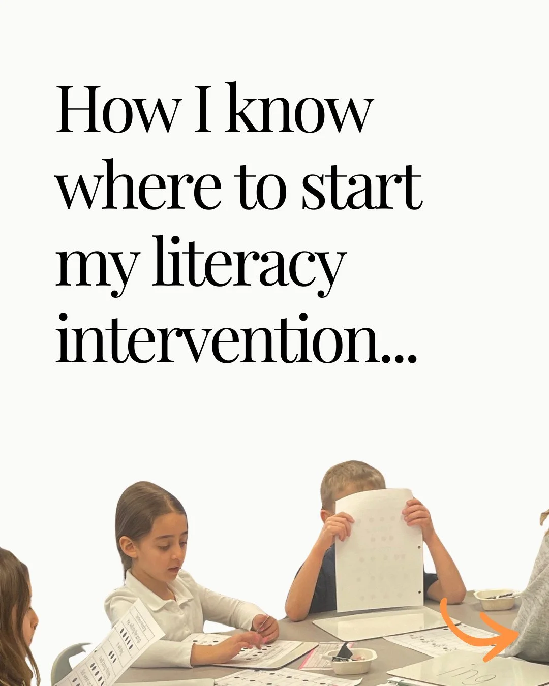 One of the questions I hear all the time is the difficulty of knowing where to start with literacy intervention students at the beginning of the year. Each time I start a new academic year, I follow the same process.⁠
⁠
I give students a placement sc