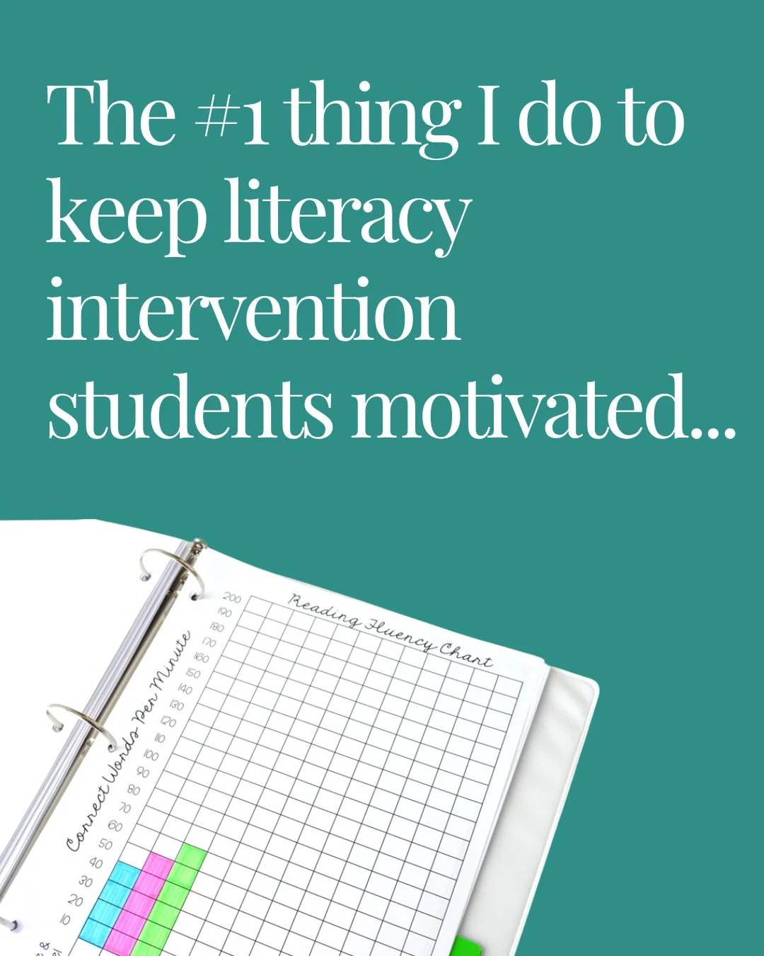One of the biggest things I've learned as a literacy interventionist is that you don't actually have to "manufacture" motivation through games or mixing things up all the time.⁠
⁠
Now, games can be fun, don't get me wrong, but it's not the 