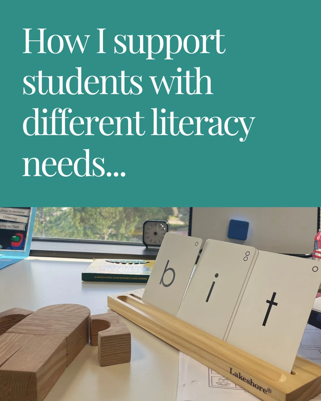 When I'm providing literacy instruction, one of my first goals is always to determine what type of support they need.⁠
⁠
To do this, I think of where each student falls inside a grid. I'm looking at their decoding ability and their language comprehen