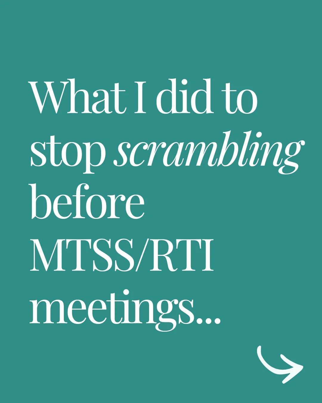 So I had this recurring minor panic every time a parent needed a summary of student progress or an IEP or MTSS/RTI meeting got scheduled where I needed to share my observations of my students' progress.⁠
⁠
The thing is, I know my students, and I alwa