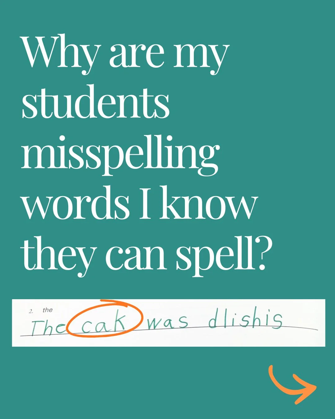 Ever have students who can spell words perfectly in isolation (like on their spelling test) but then struggle to spell those exact same words correctly at the sentence level?⁠
⁠
If so, you're certainly not alone!⁠
⁠
When students are focusing on spel
