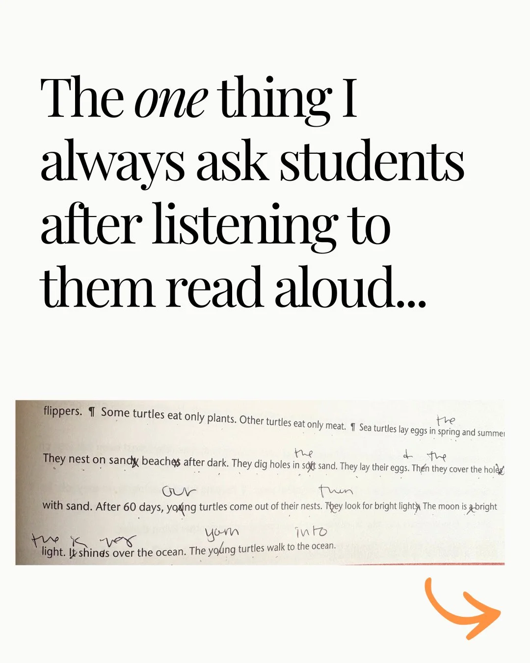 Ever have a student who reads a word incorrectly but doesn't even realize it?⁠
⁠
We often jump straight to thinking about decoding or vocabulary instruction. And those might absolutely be areas that need support!⁠
⁠
But before we decide what to teach