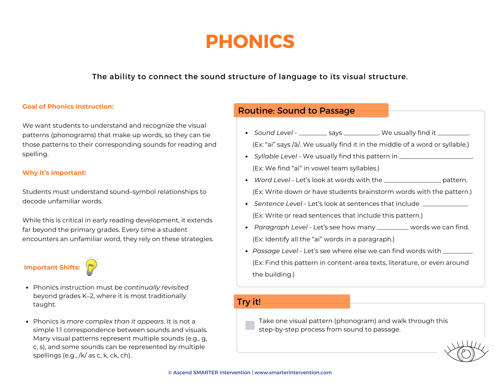 phonics routine