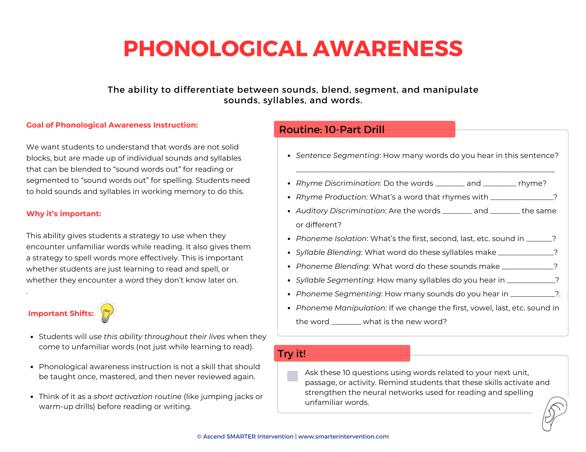 phonological awareness routine
