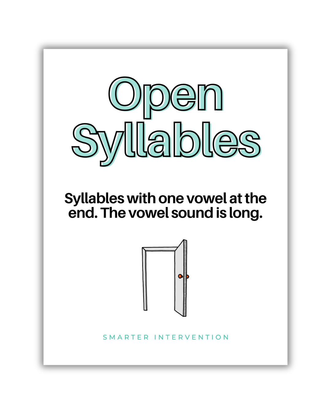 Understanding the Six Syllable Types - Open Syllables — Ascend Smarter ...