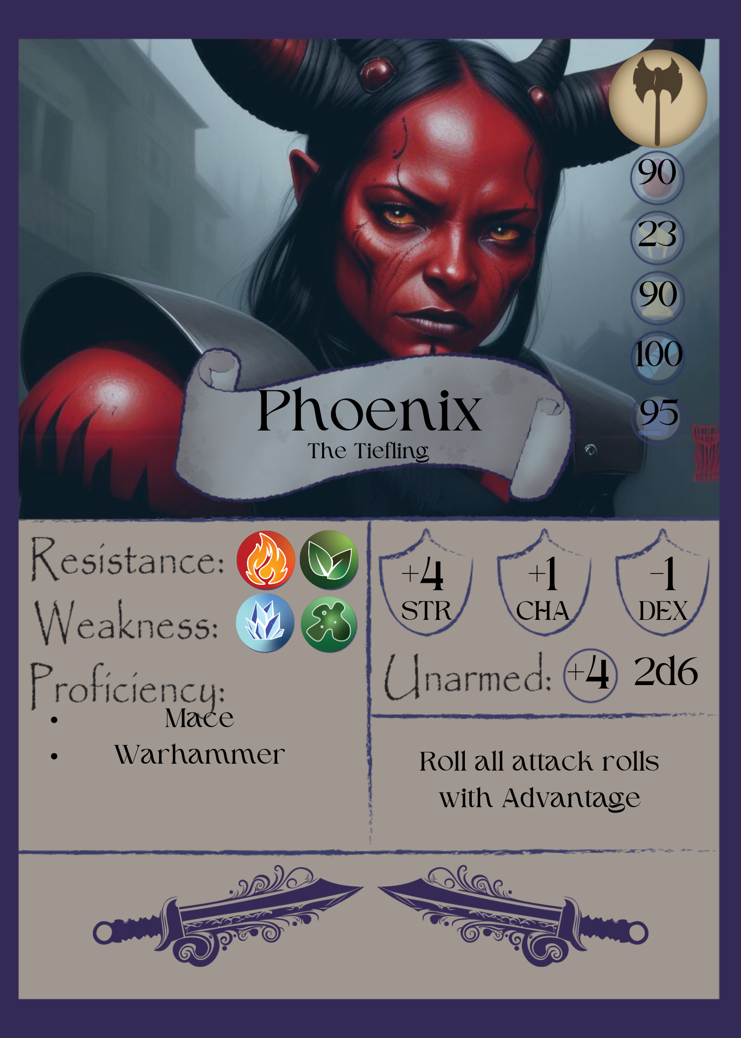 Hero Card, Barbarian
