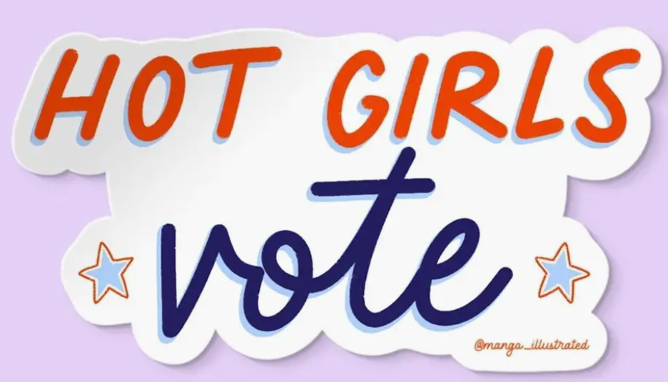 Hot Girls Vote Sticker