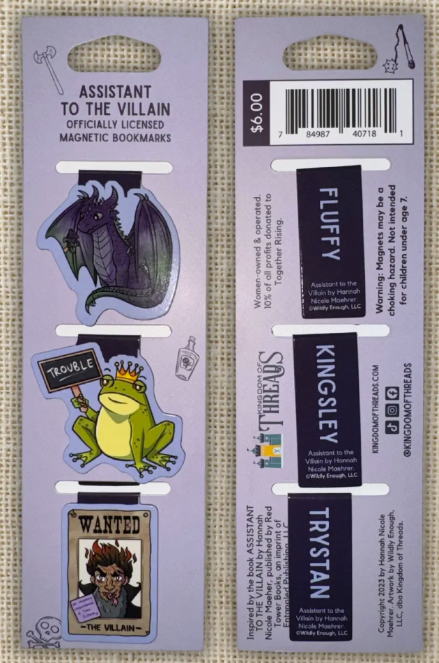 Assistant To the Villain Magnetic Bookmark Set