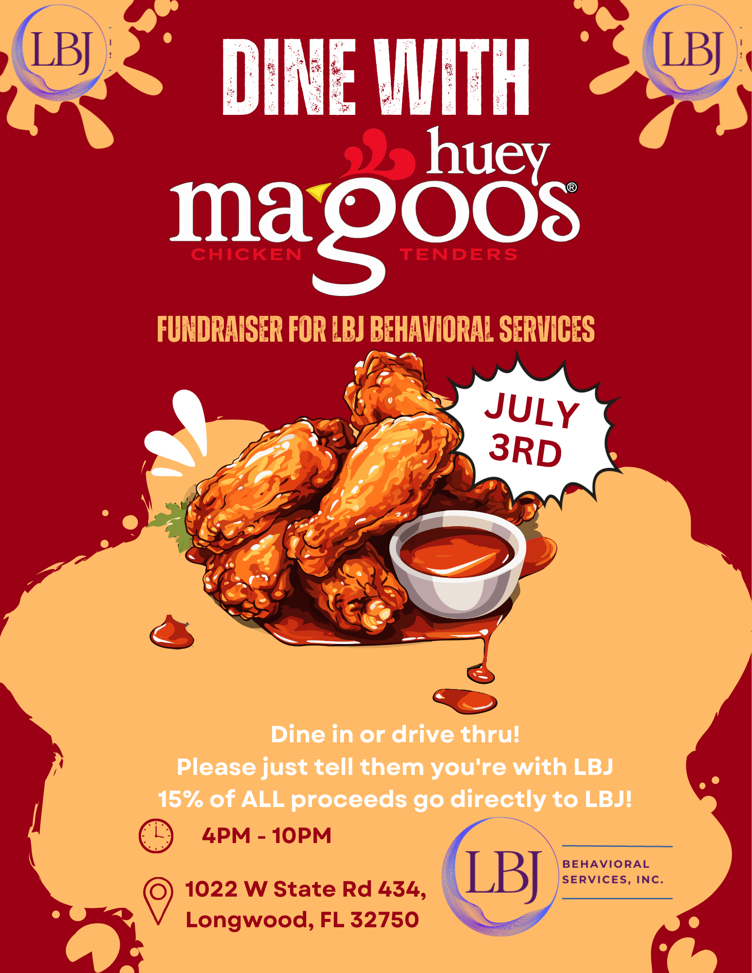 Dine with Huey Magoos: LBJ Fundraiser