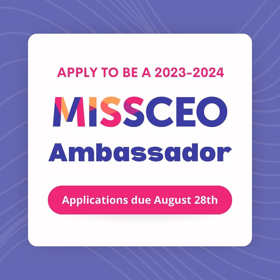 Miss CEO is looking for amazing high school and college students to join our team this year and play a meaningful role in empowering the next generation of leaders. Link in bio to learn more and apply! ✨