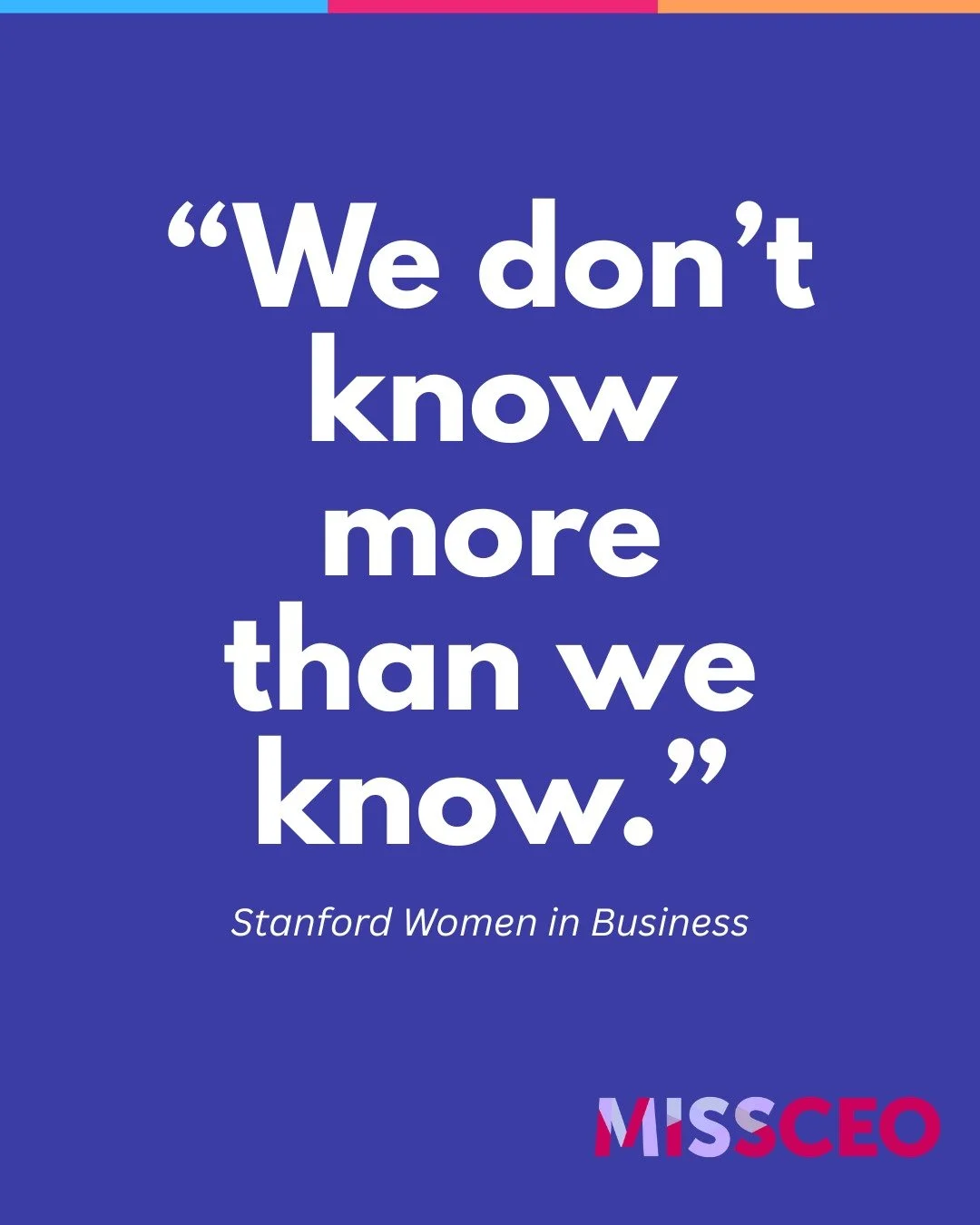 This quote, shared by Stanford Women in Business during the Young Women&rsquo;s Leadership Summit, is a reminder that true leaders don&rsquo;t pretend to have all the answers. Growth begins when we acknowledge what we don&rsquo;t know. #ywls #stanfor