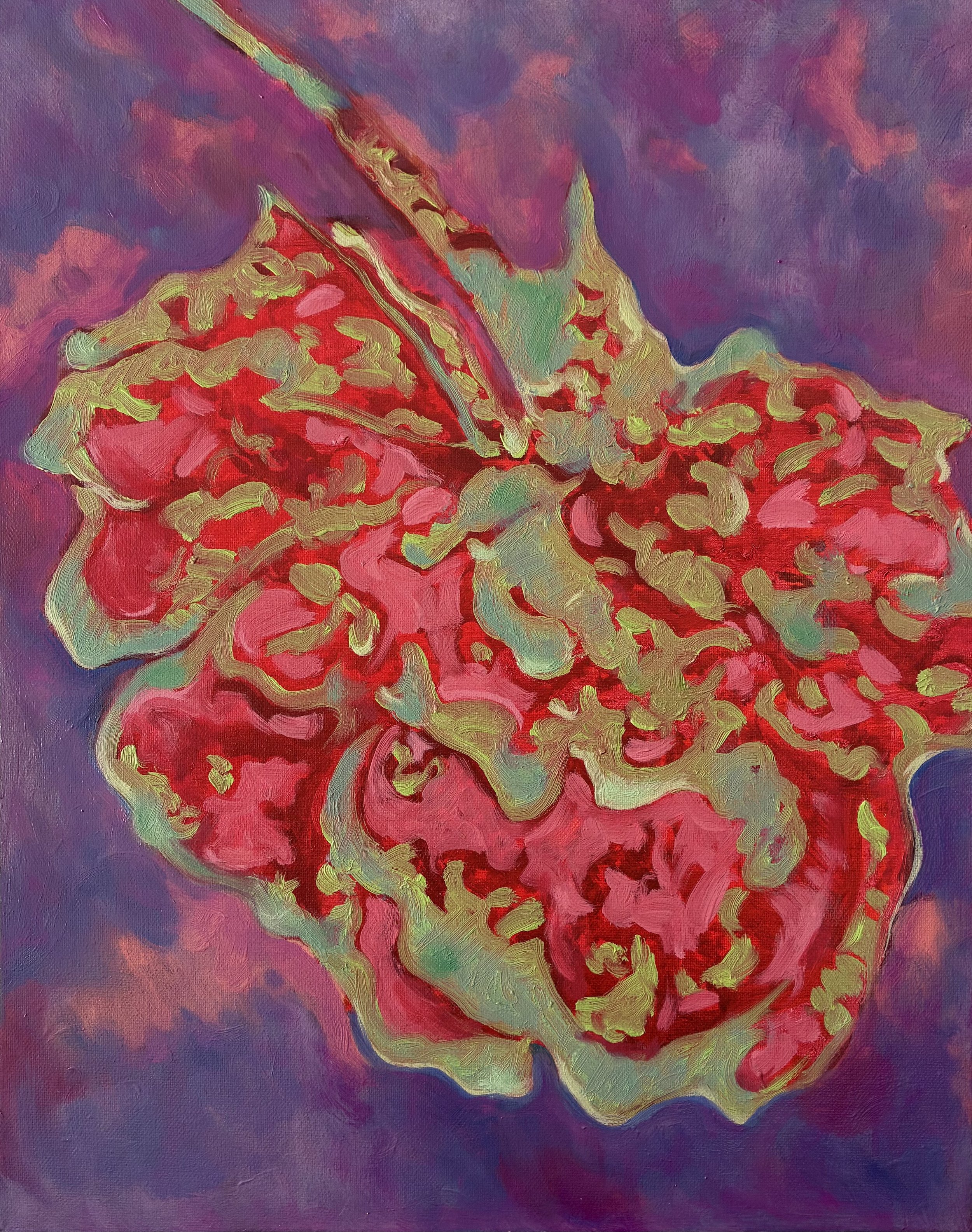 Even roses hibernate, Oil on canvas, 2025