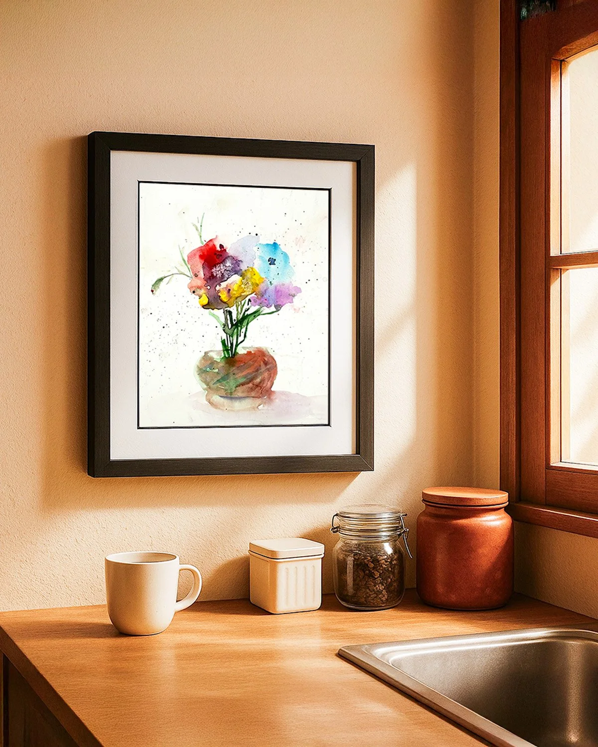 Floral Lightness -  Framed and matted - 02.jpg