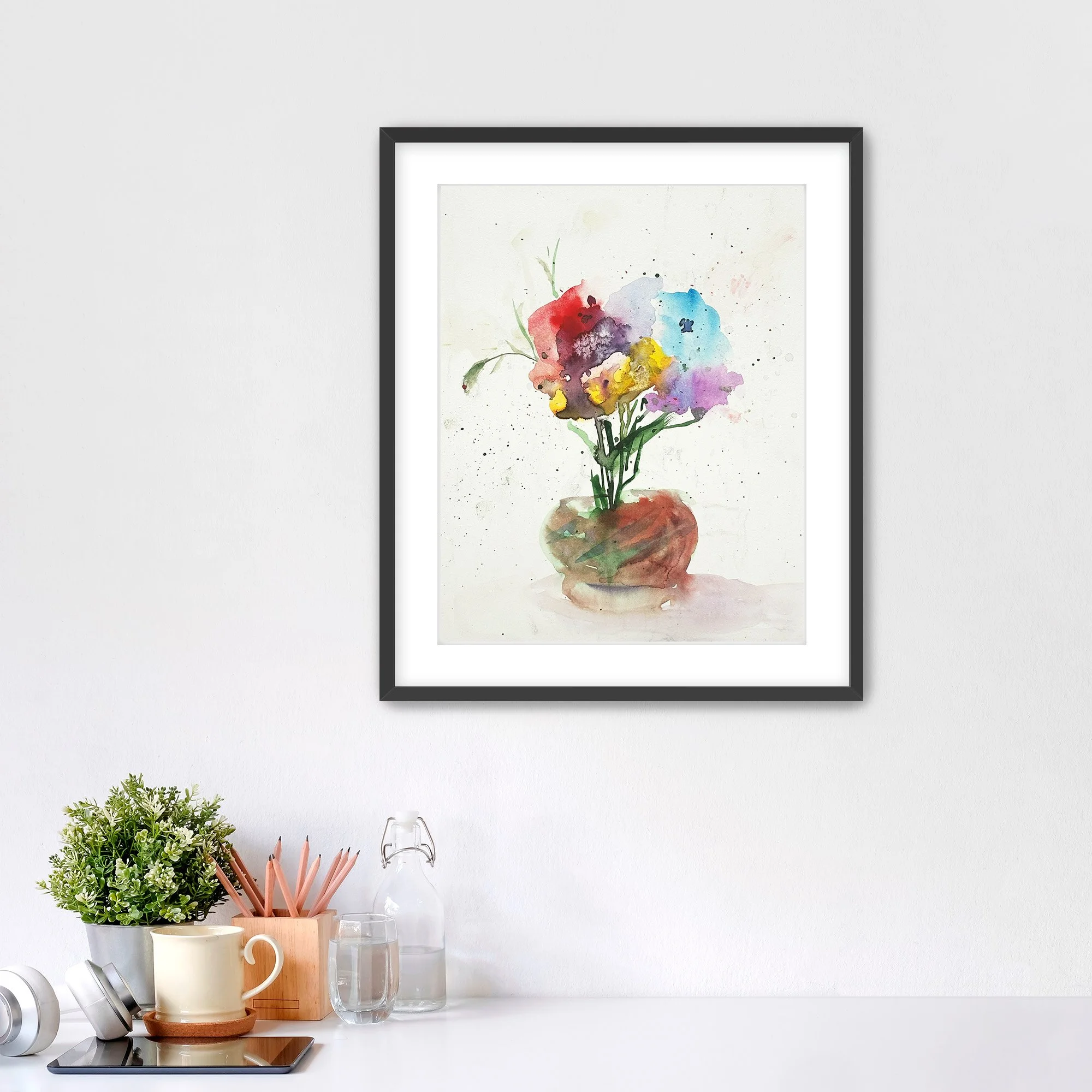 Floral Lightness -  Framed and matted.jpg