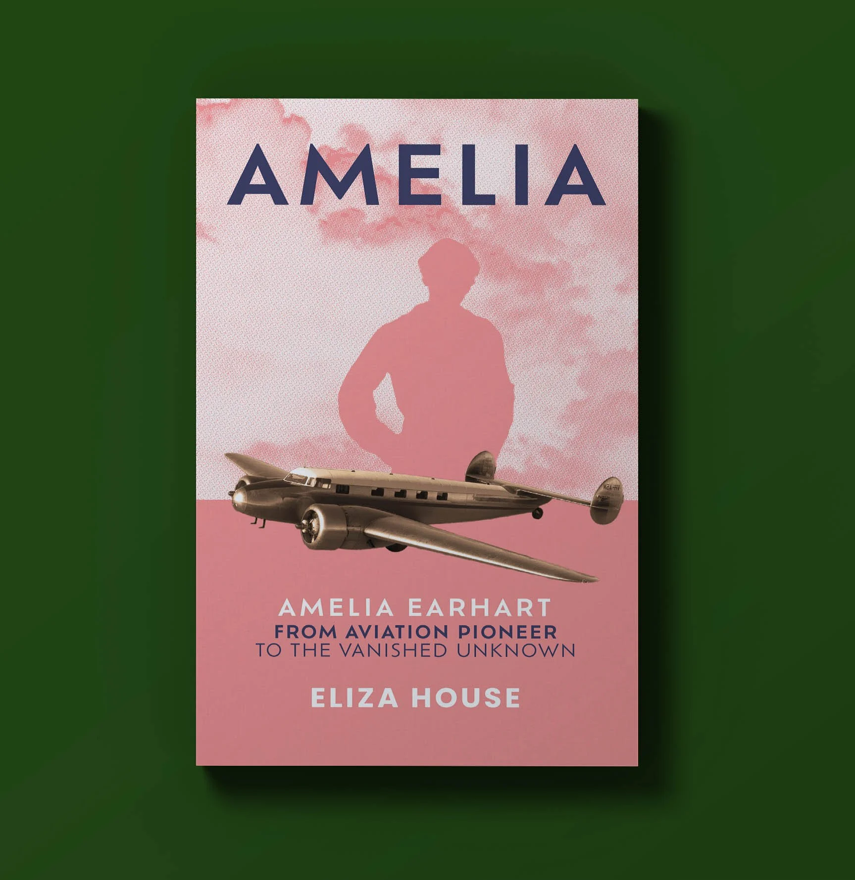 Book cover design for Amelia Earhart biography, self-directed