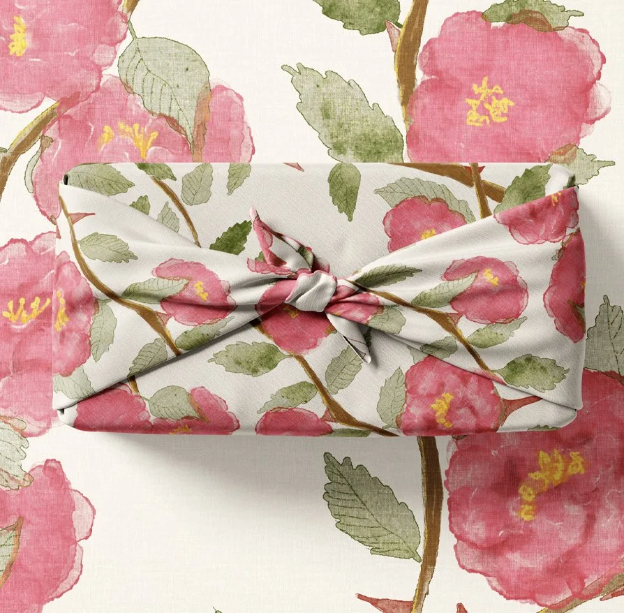 Hand drawn seamless repeat of watercolour roses