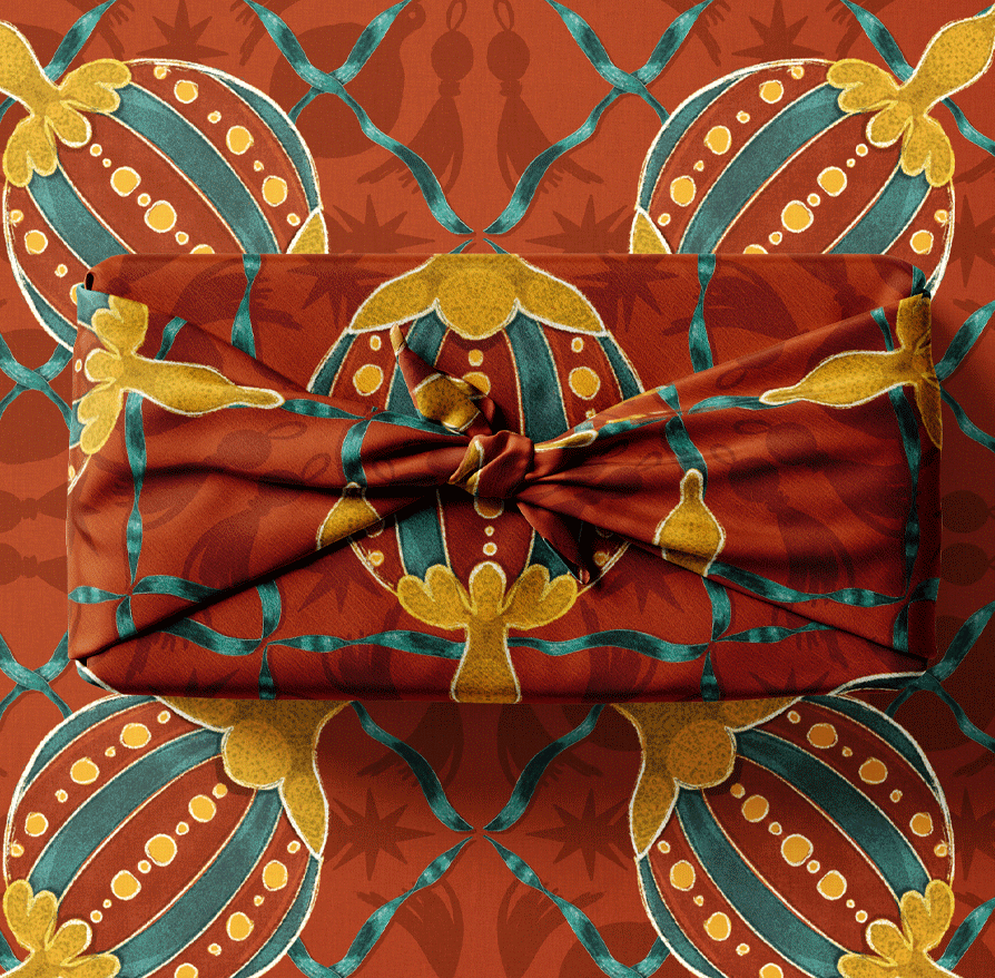 A collection of repeat prints on fabric for Holiday 2025