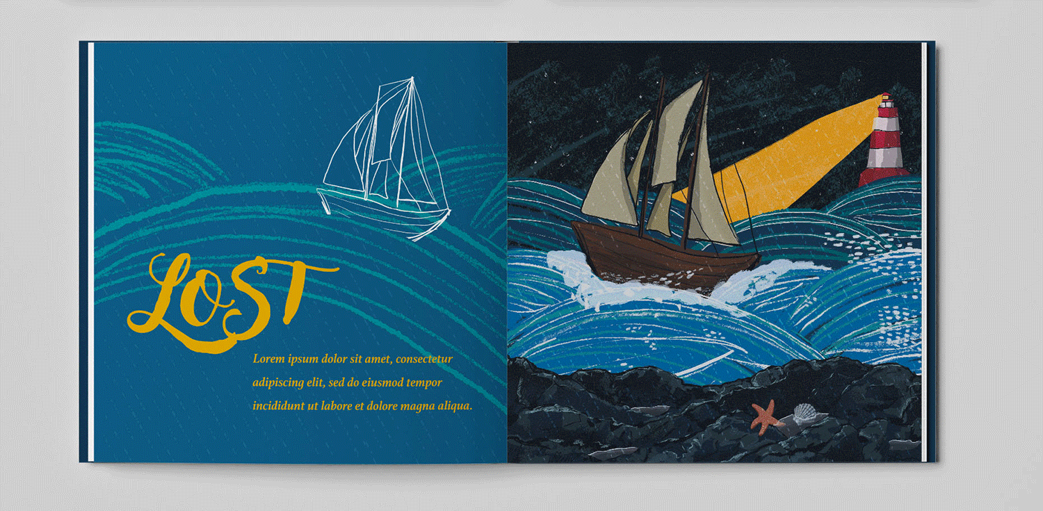 Illustrated interior pages of The Lost Letter