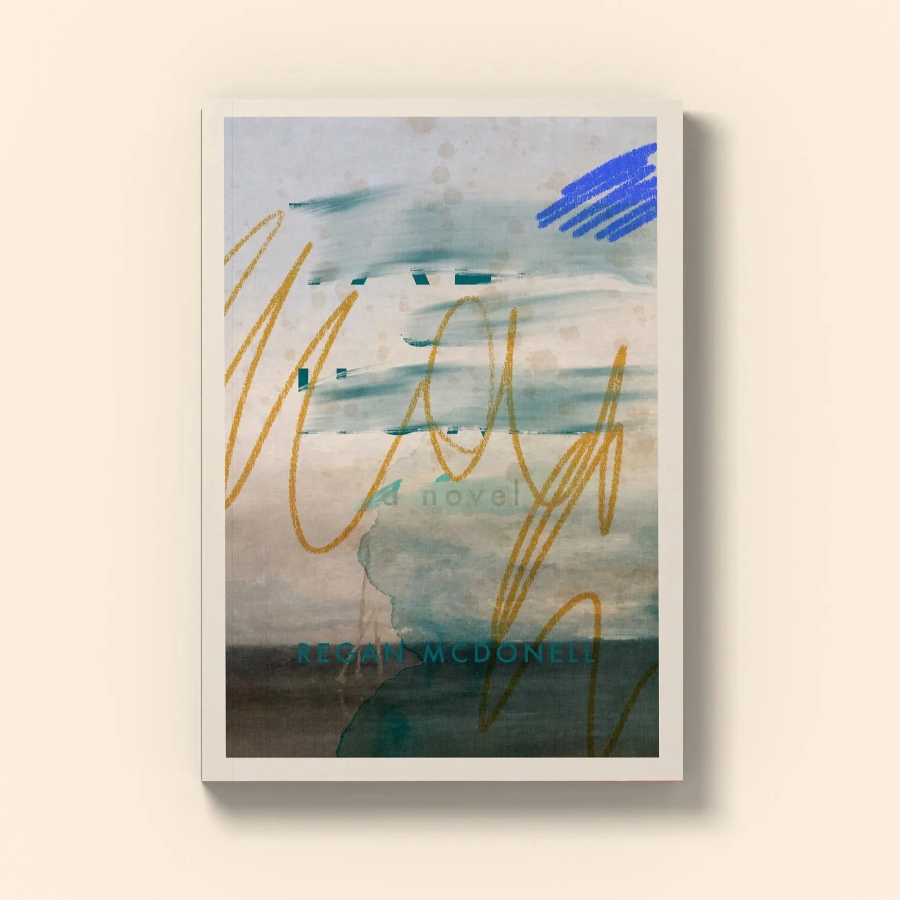 Book cover design incorporating painting and hand drawn elements.