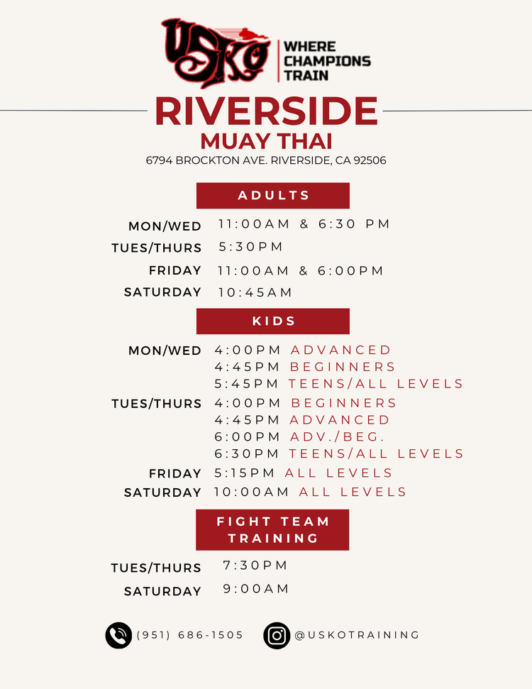 Riverside Schedule — USKO Training