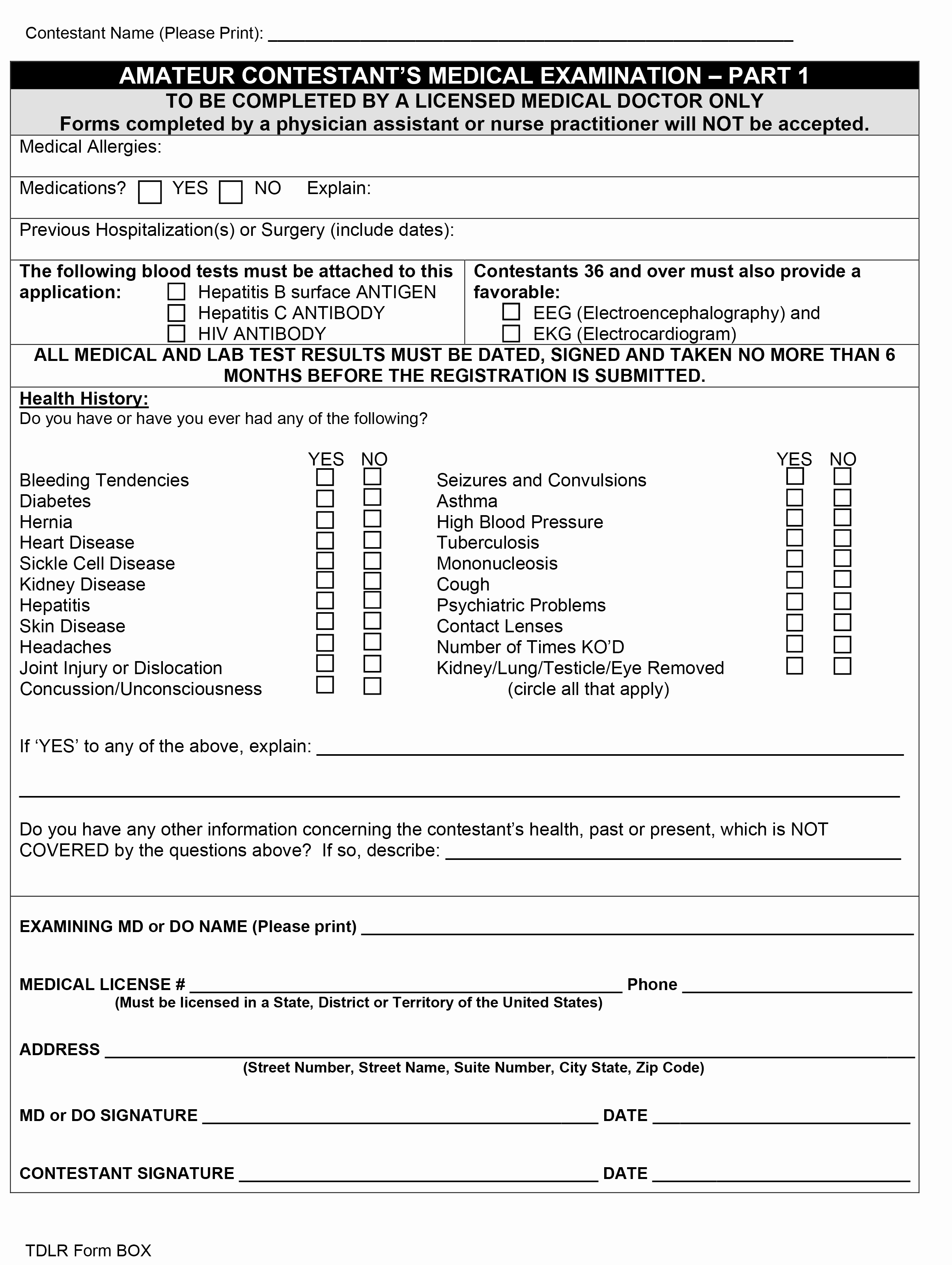 Medical Form Page 3