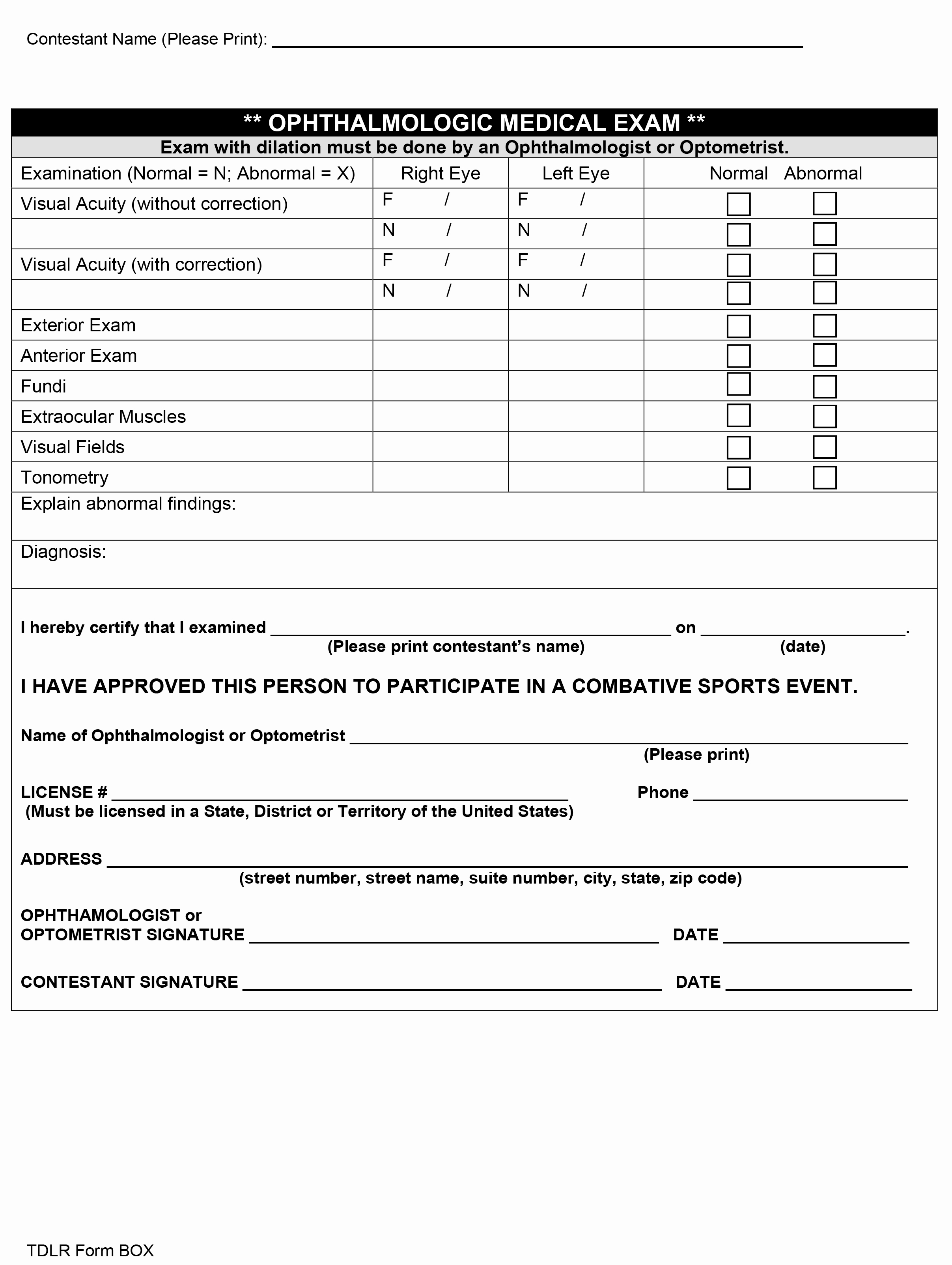 Medical Form Page 5