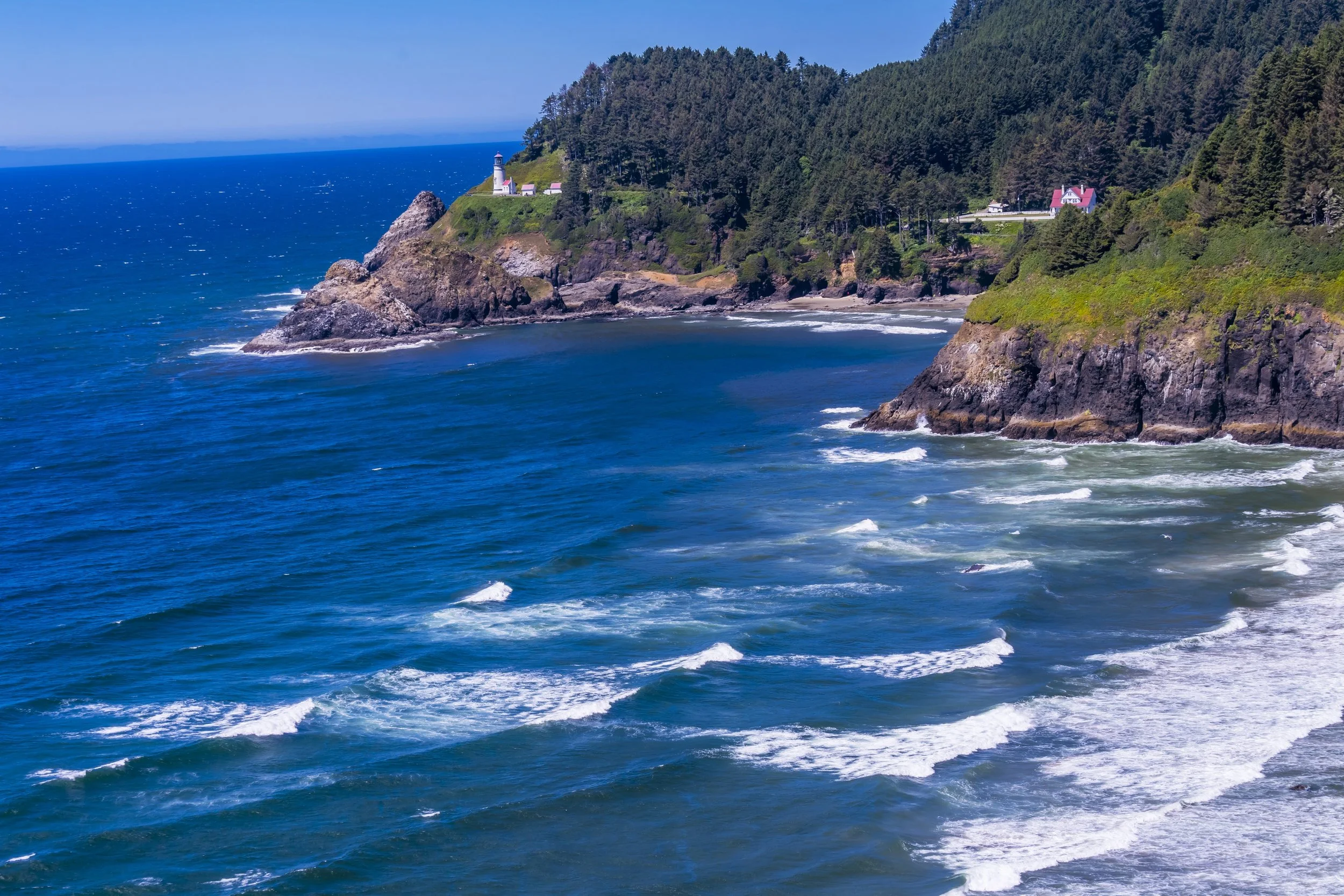 Lighthouse and ocean scene illustrating spending time in nature to recover from burnout