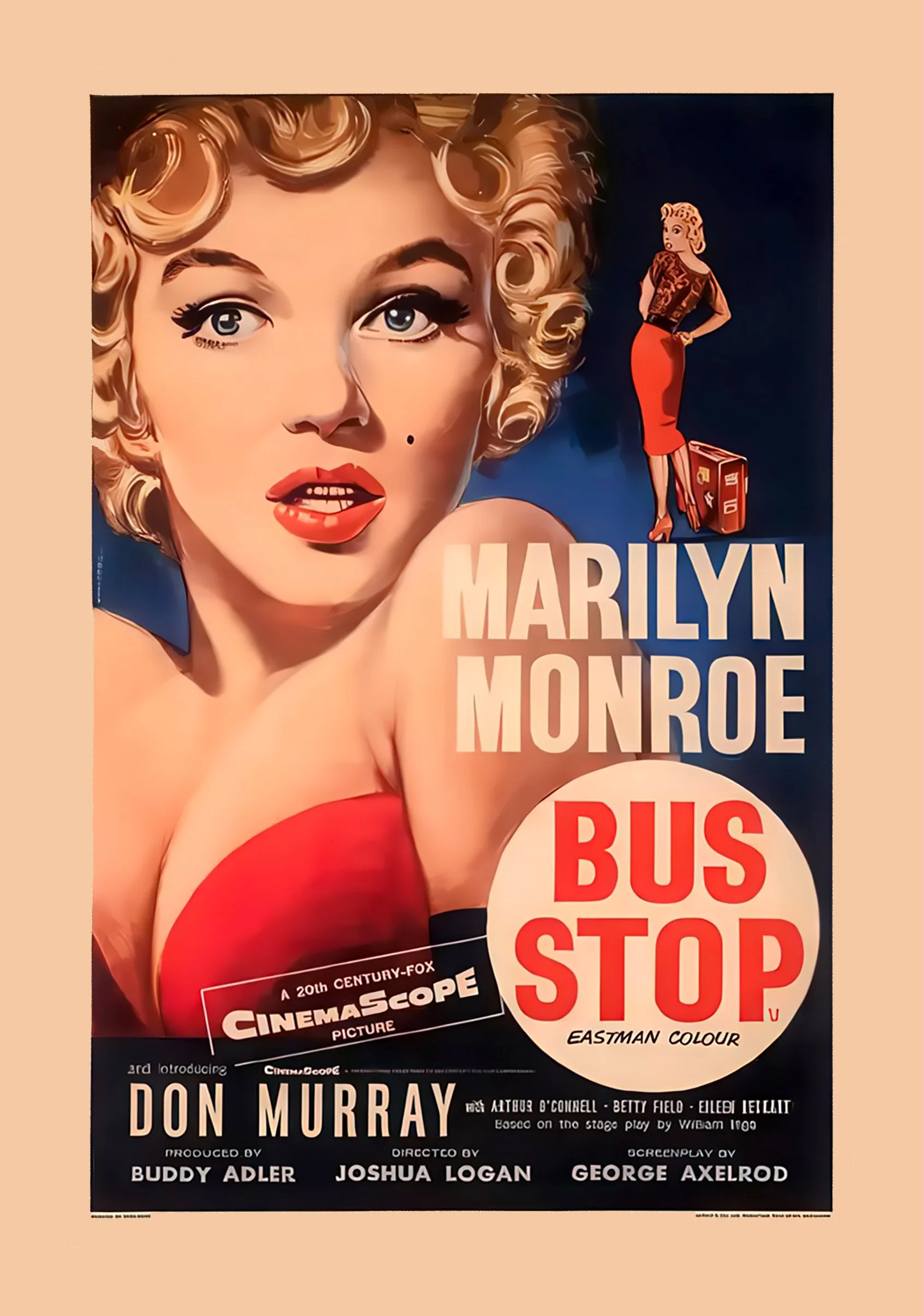 Vintage Hollywood Movie Poster - 'Bus Stop'
