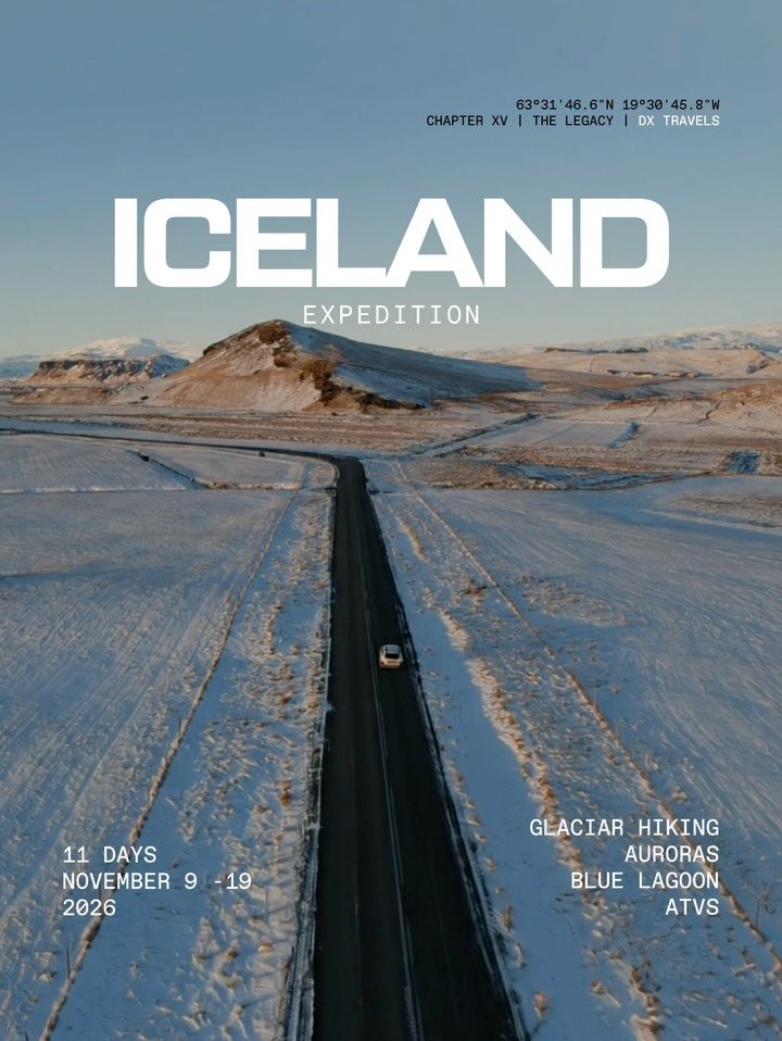 11 days across the island. Your own 4x4.

Iceland Expedition &mdash; Chapter XV
9-19 November, 2026

Book Your Spot!

#DXTravels

Expedition Highlights: everything that&rsquo;s already part of the journey.

Iceland Expedition &mdash; Chapter XV
9-19 