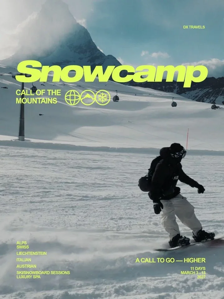 Next Stop: WE GO HIGHER

11 days across the Alps, where adventure meets comfort.

Snowcamp: Mountain is Calling
03-13 March, 2027

Book Your Spot!

#DXTravels