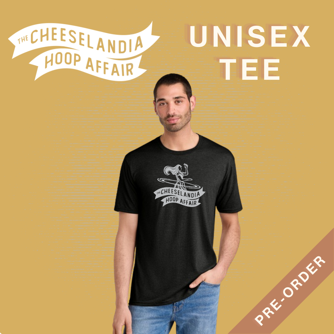 Cheeselandia Hoop Affair Dark Grey/Silver Unisex Tee