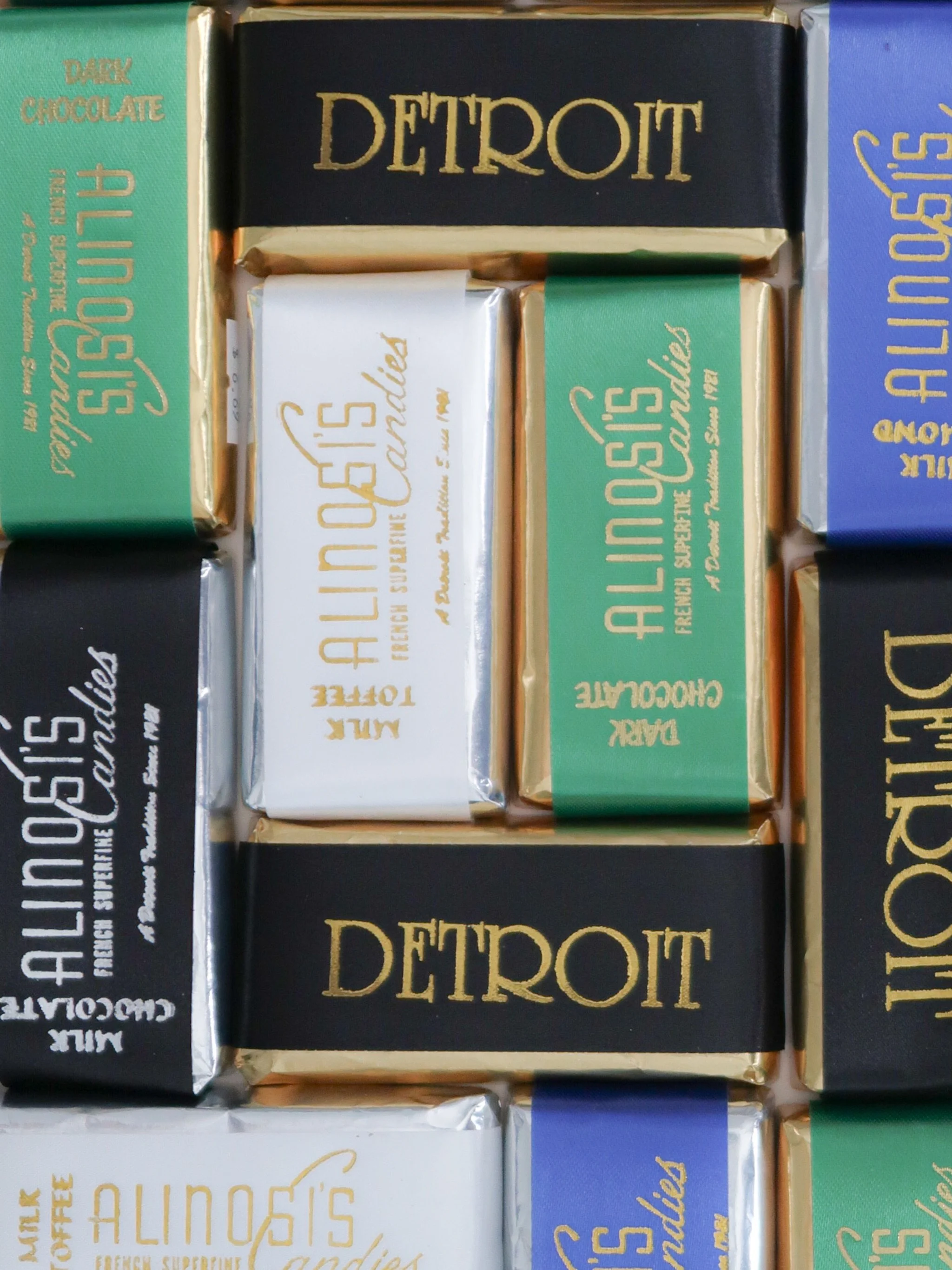 🍫 A Detroit Tradition, Wrapped in Luxury Since 1921 ✨

Meet the complete collection of Alinosi&rsquo;s 2oz handcrafted Chocolate Bars &mdash; a perfect combination of premium ingredients, timeless recipes, and beautiful vintage-inspired packaging.

