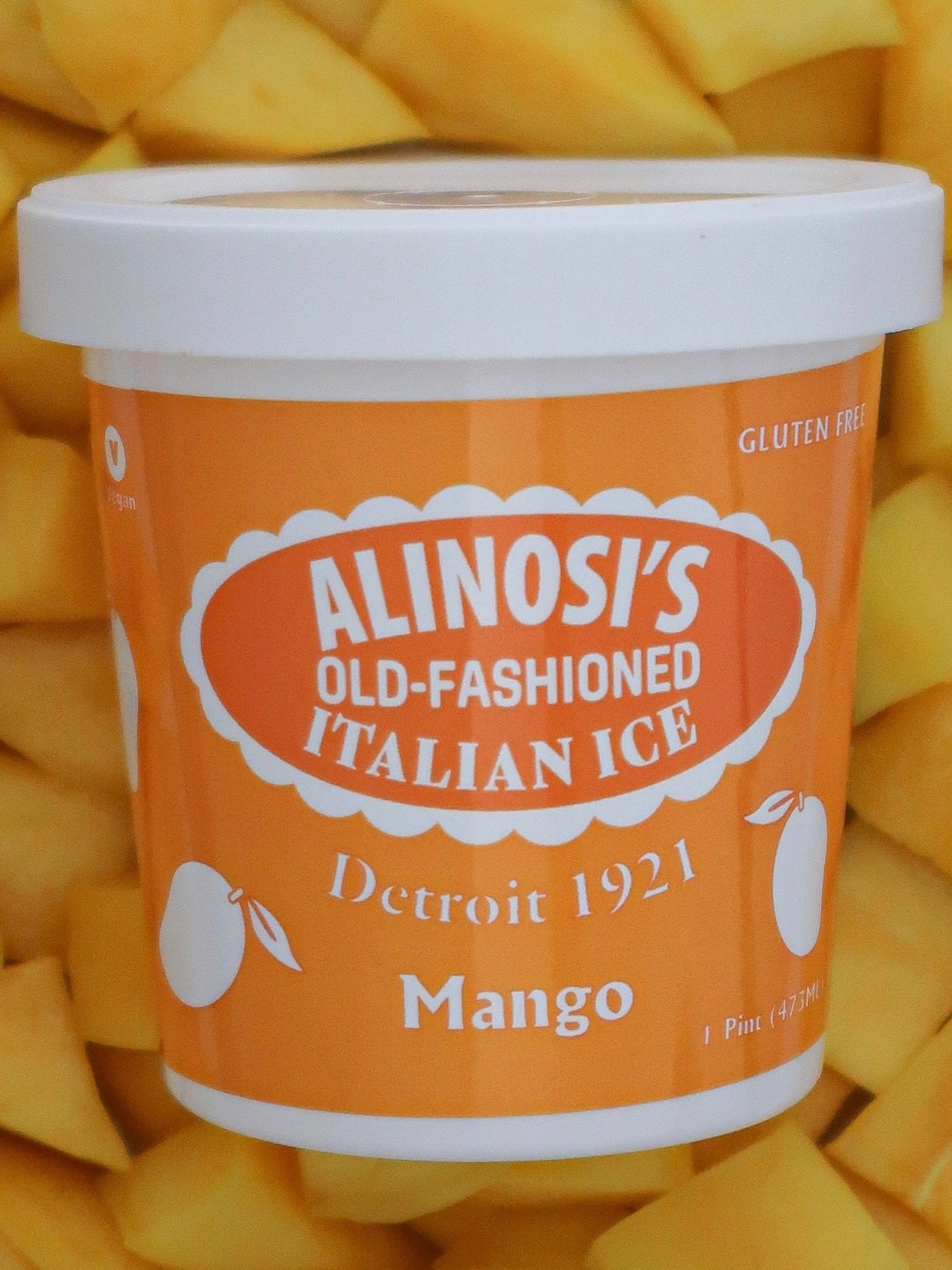 A Detroit summer tradition since 1921. 😎

Made with quality ingredients and inspired by old-world Italian recipes, Alinosi&rsquo;s Mango Italian Ice delivers the bright, refreshing flavor of ripe mango in every spoonful.

Smooth, fruity, and natural