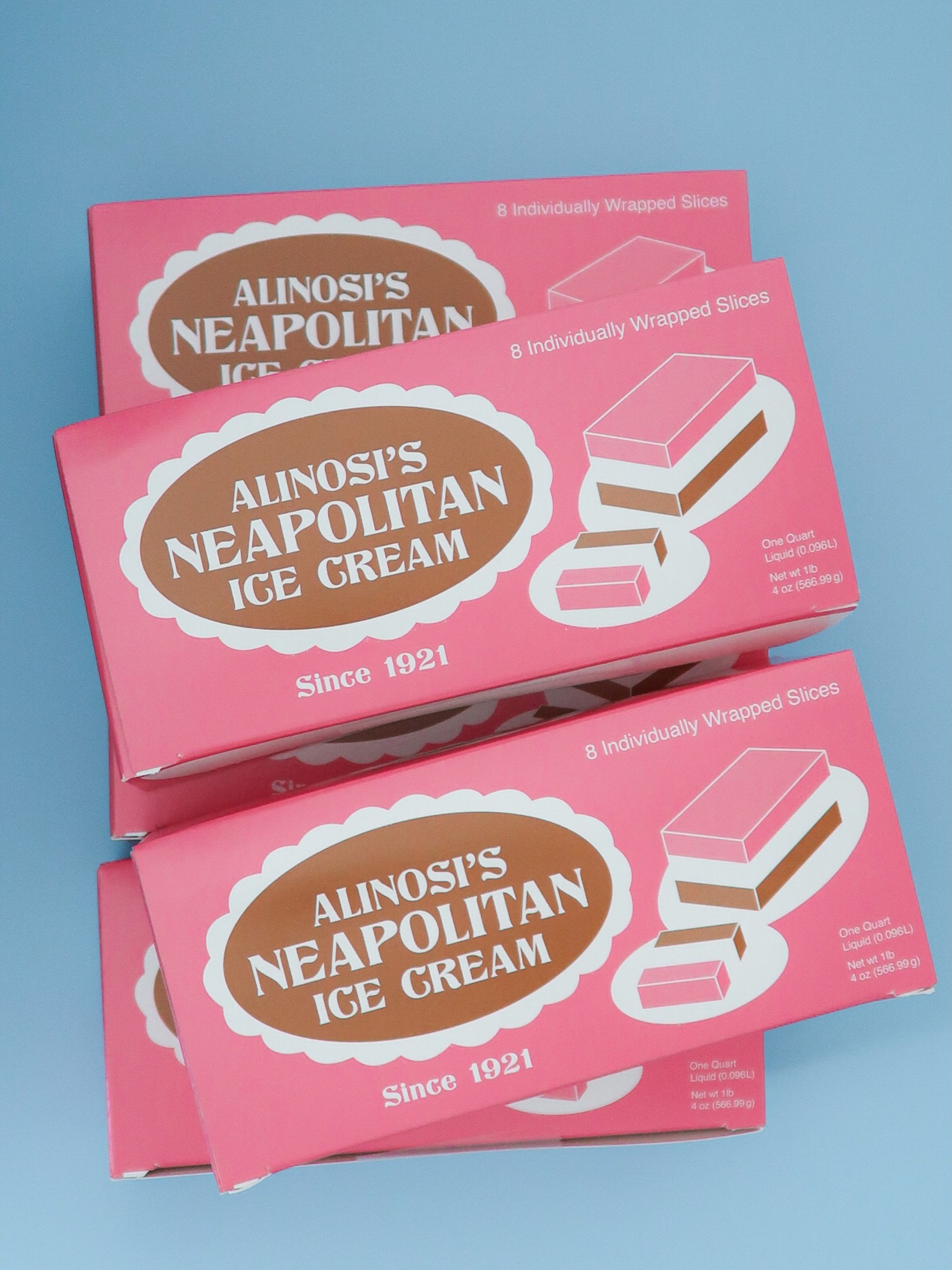 Layers of chocolate, strawberry and vanilla ice cream coming together in a true Detroit classic 🍫🍓🍦

Alinosi&rsquo;s Neapolitan Ice Cream has been crafted with the same tradition and quality since 1921 &mdash; now conveniently sliced into 8 indivi