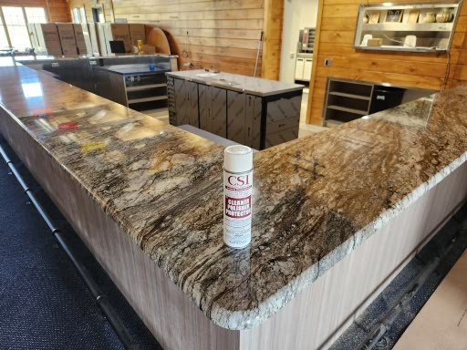 Commercial Kitchen with Blue Dunes Granite