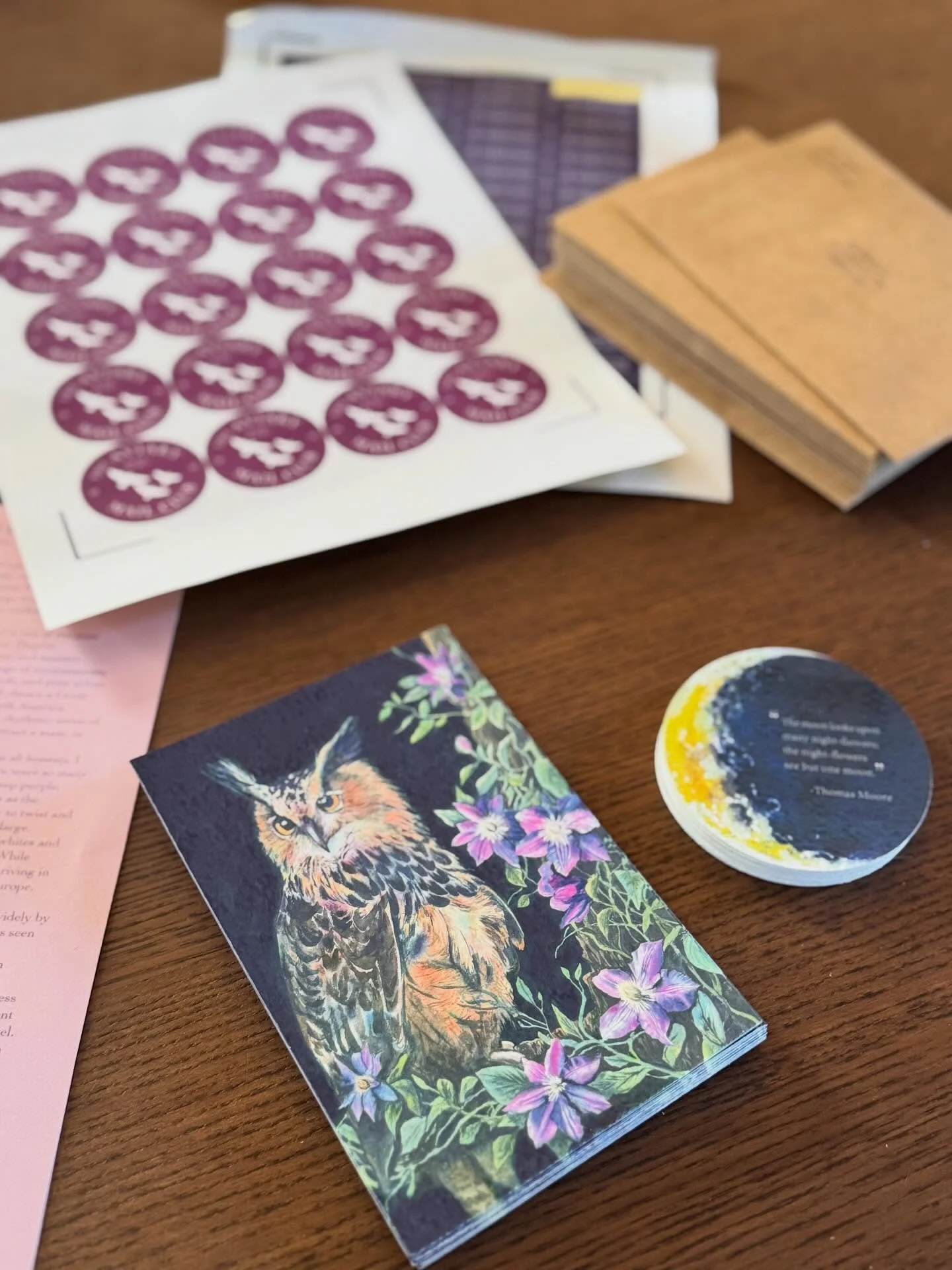 October Aviary Mail Club Photos :) #mailclub #printclub #snailmail #artist #watercolor #birdpainting #naturelover