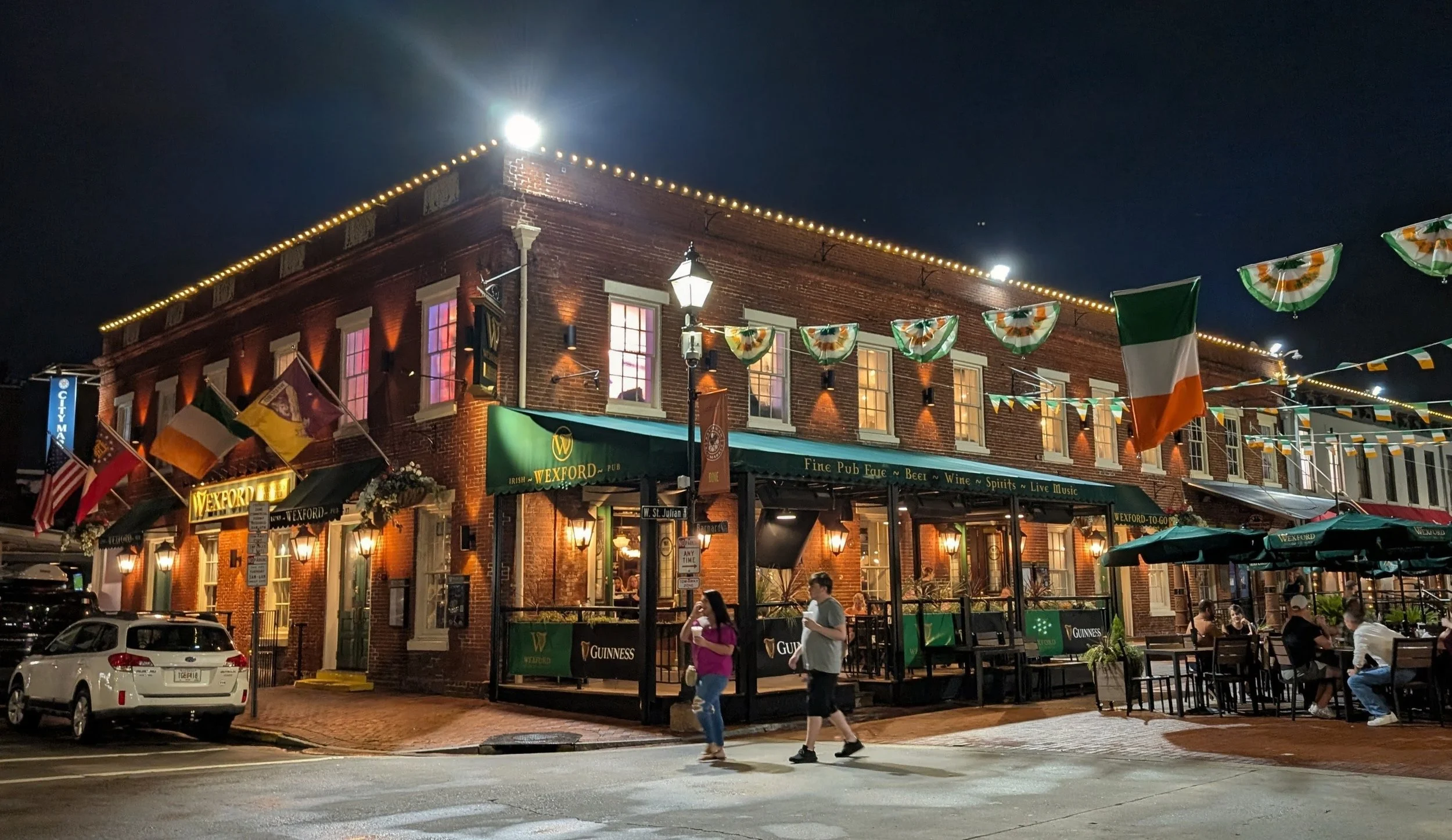 Wexford Savannah Irish Pub decorated for an Irish music festival