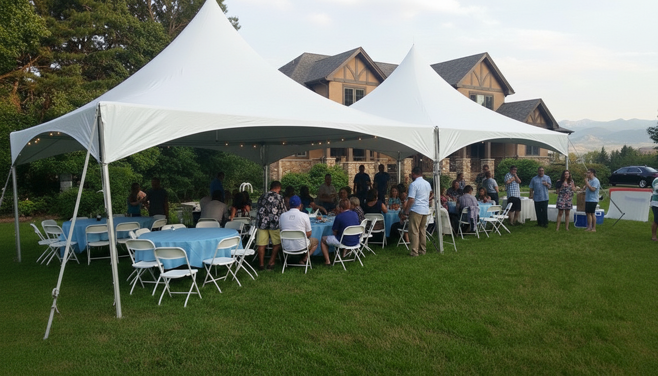 tent for 80 guests. denver. grad party