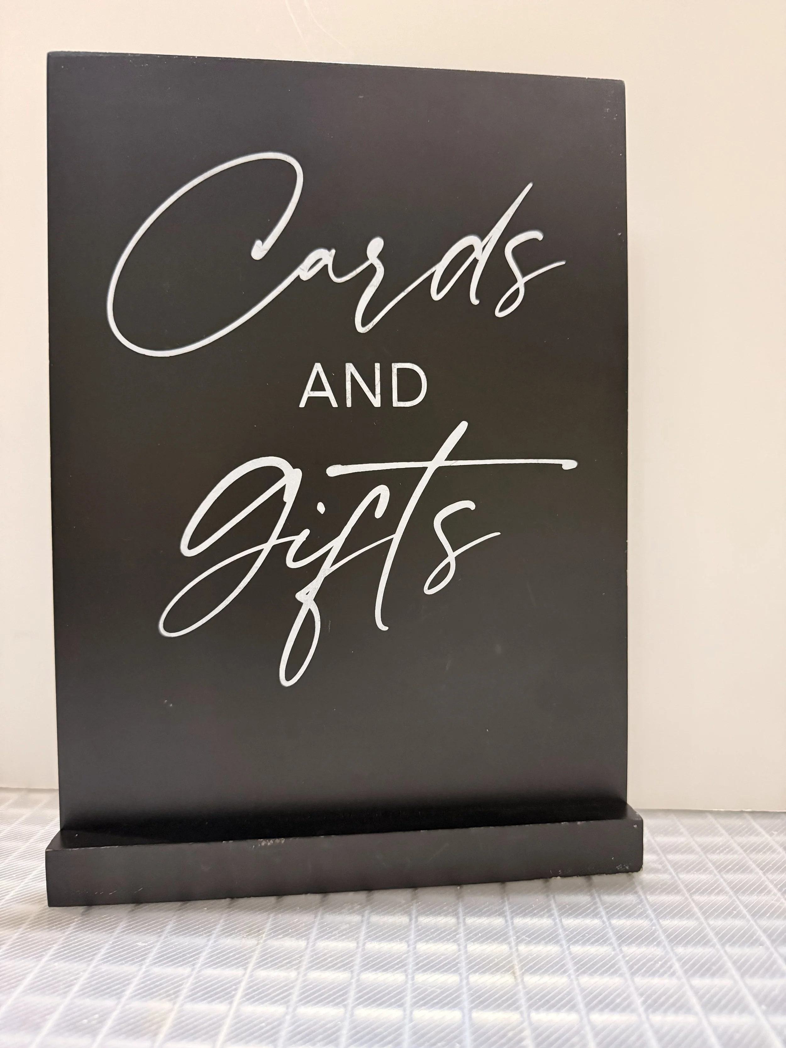 Cards and Gifts sign black