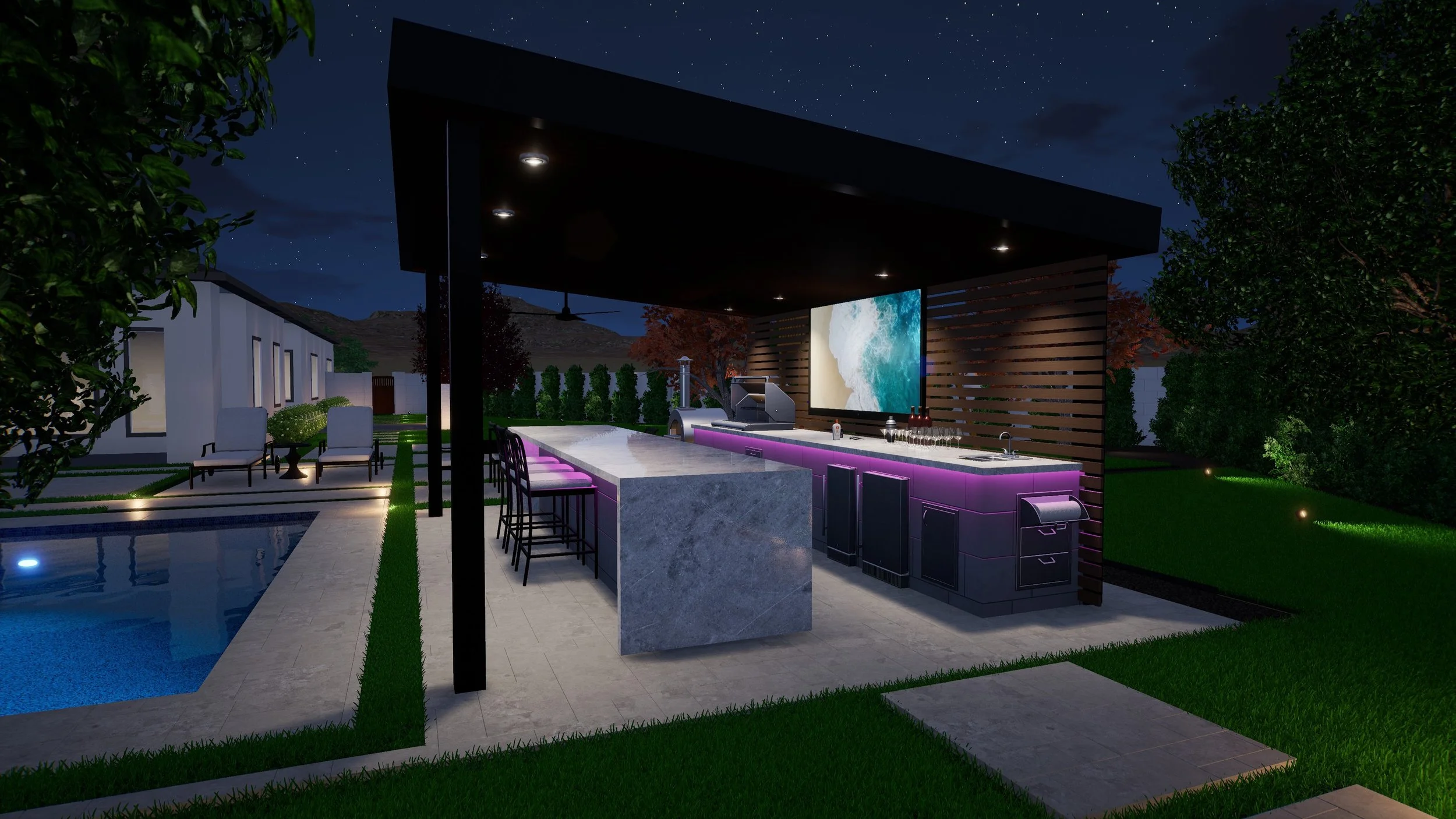 Luxury Landscape For Sports and Outdoor Living