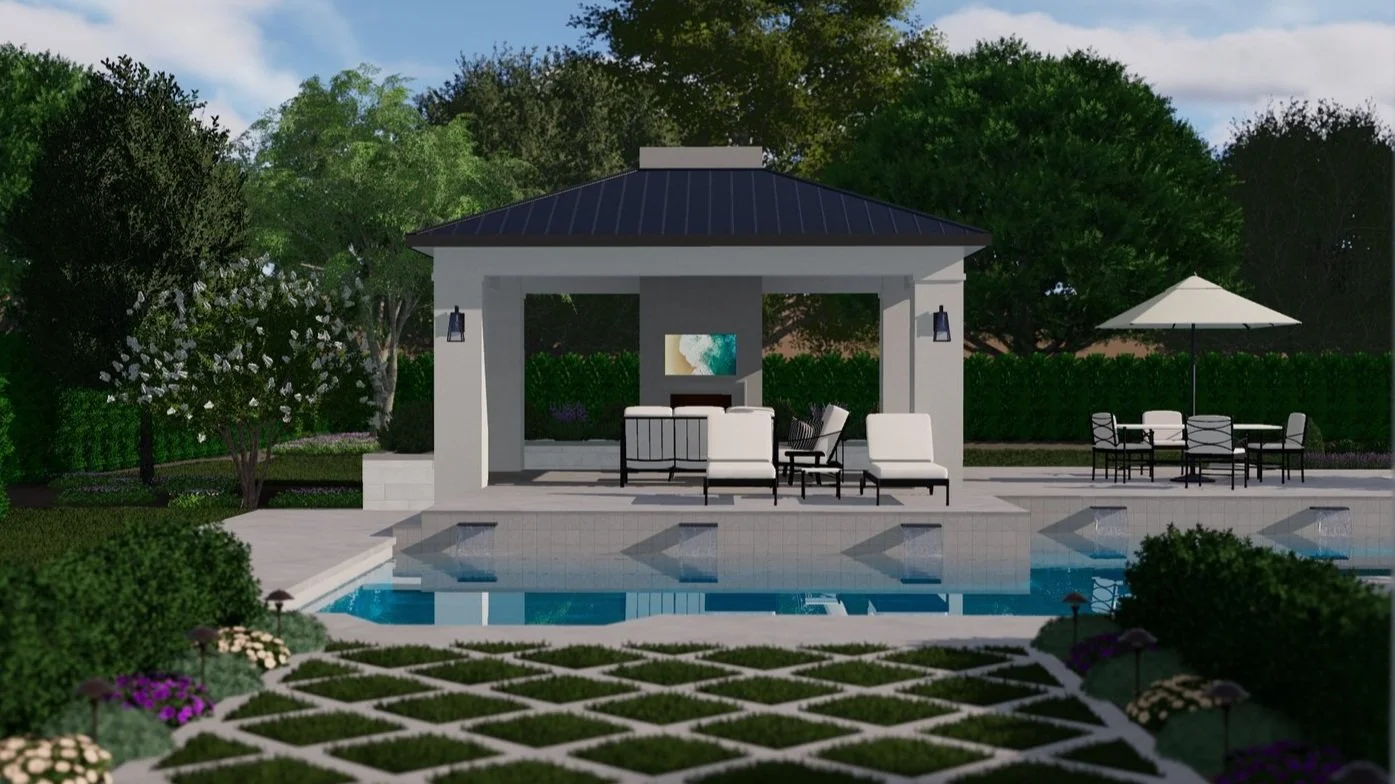 Neutral Estate Pool, Pavillion, Fireplace, Spa, Pickleball, and Garden