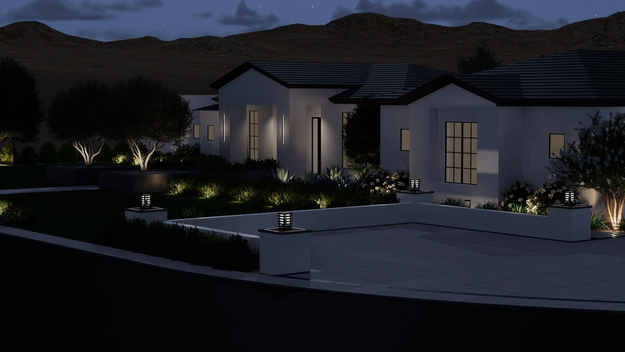 Dramatic Contemporary Curb Appeal in Gilbert