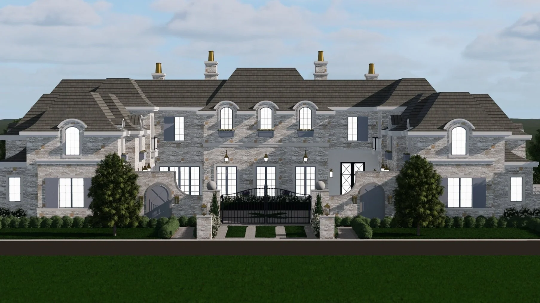French Chateau in The Pecans Queen Creek Pool and Landscape Design