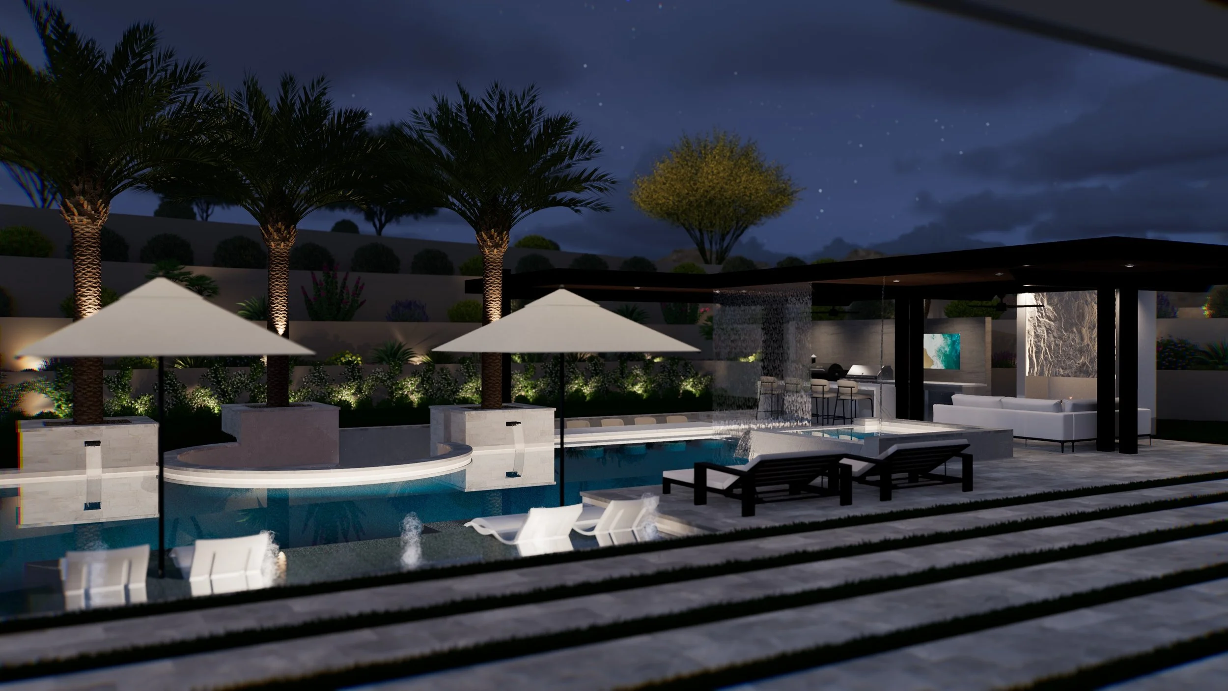 Mountainside Custom Estate - Luxury Pool, Sunken Fire Pit & Outdoor Kitchen - Estrella Mountain