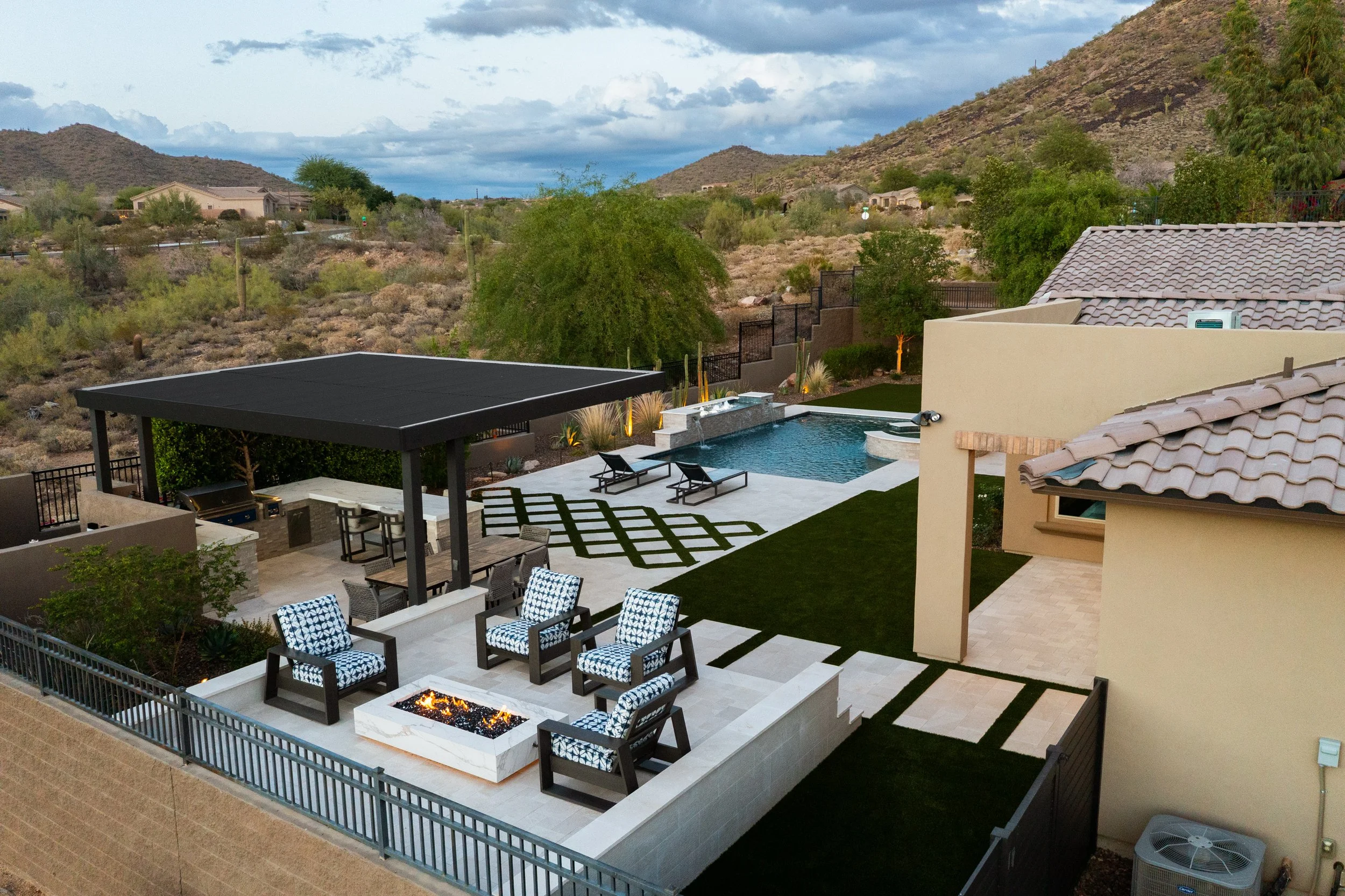 Luxury Outdoor Living in Scottsdale with Panoramic Desert Views