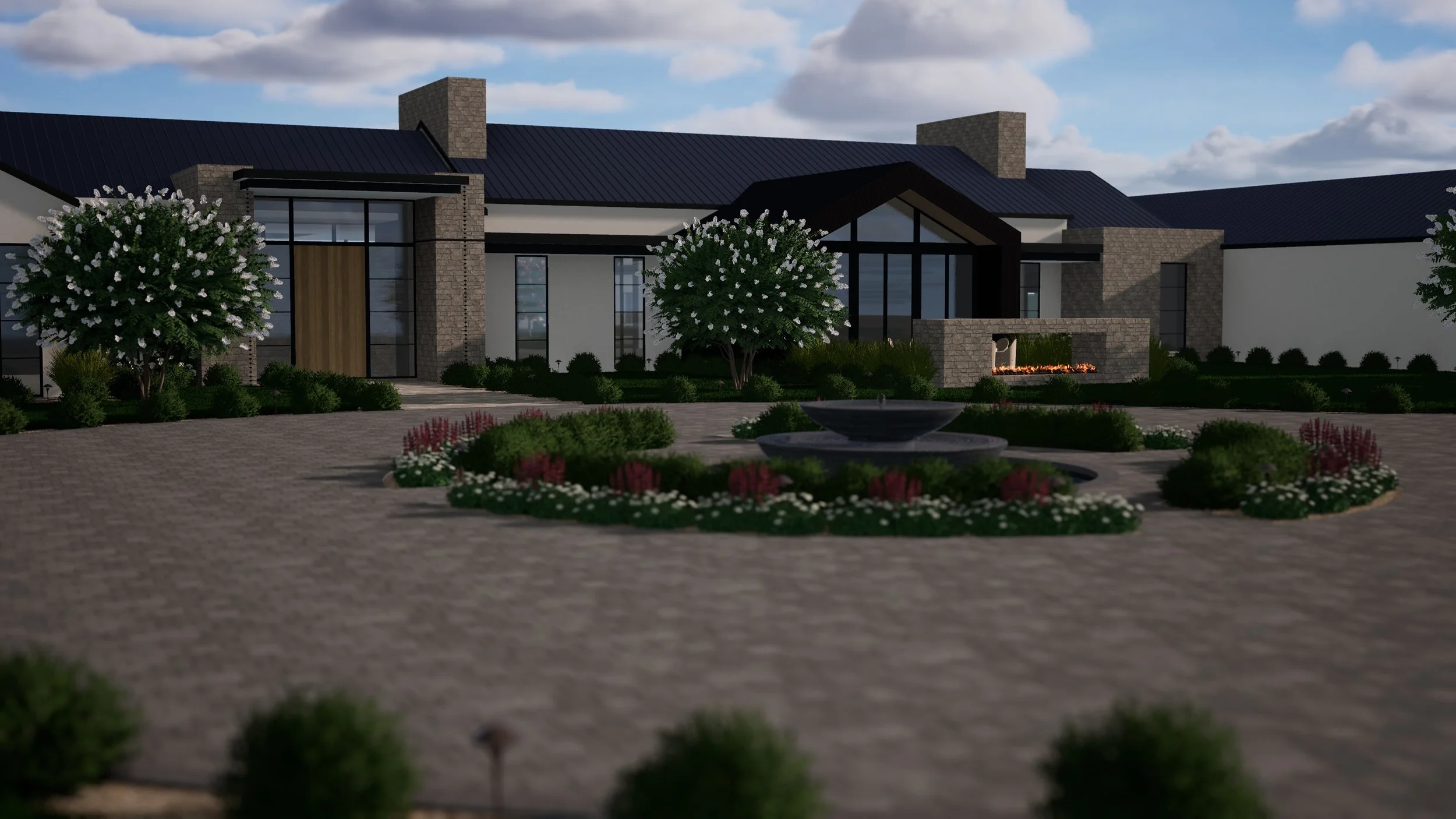 4 Acre Family Estate Gated Entry, Pool, Fountains, Slide, Sportcourt & Landscape